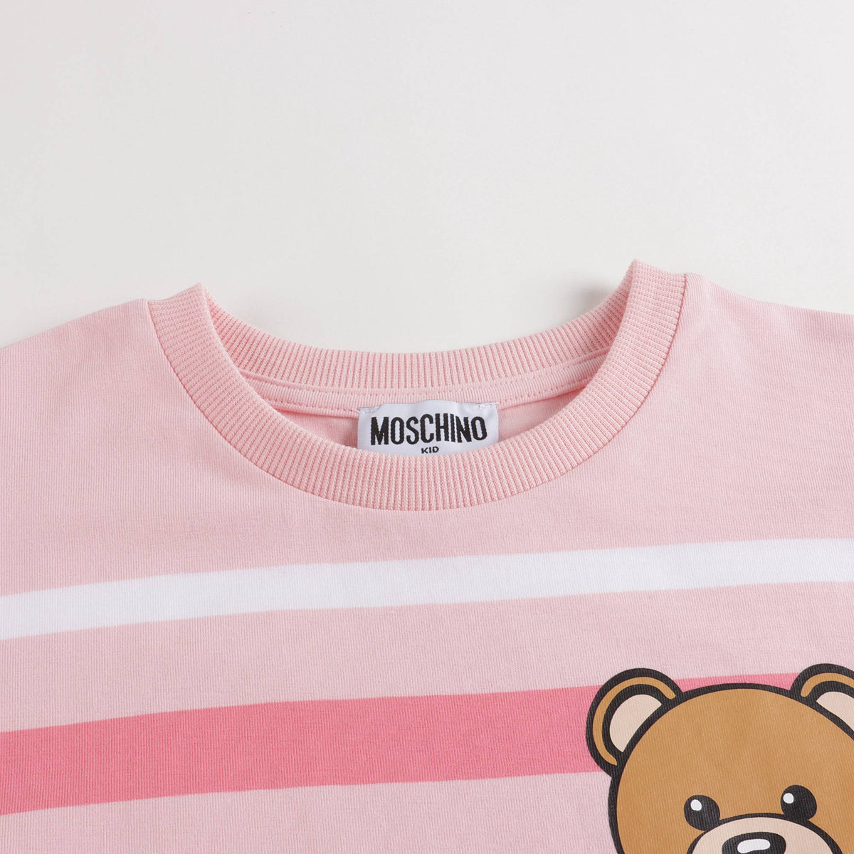 T-shirt en coton rayé rose pour filles