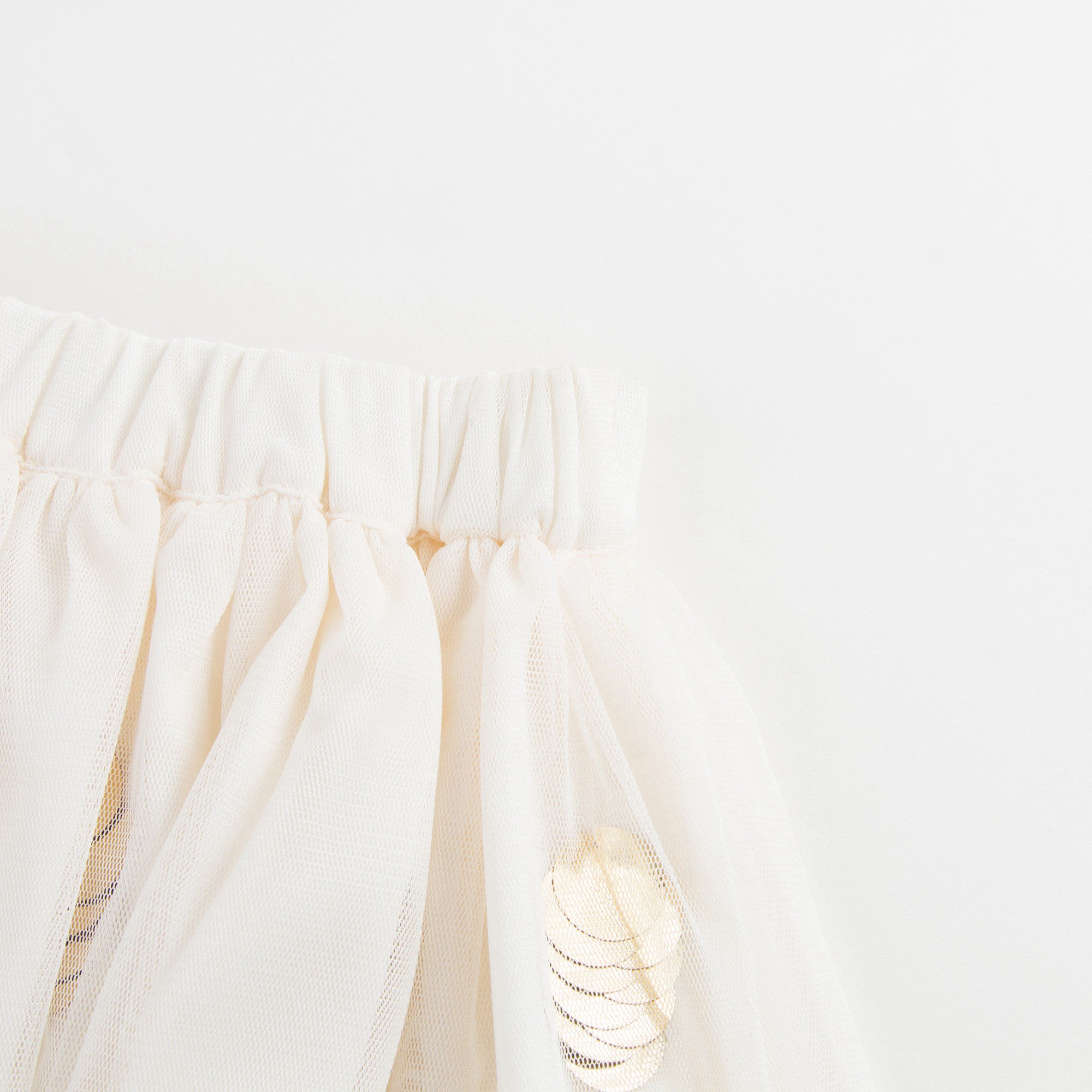 Girls Ivory Tiered Tulle Skirt