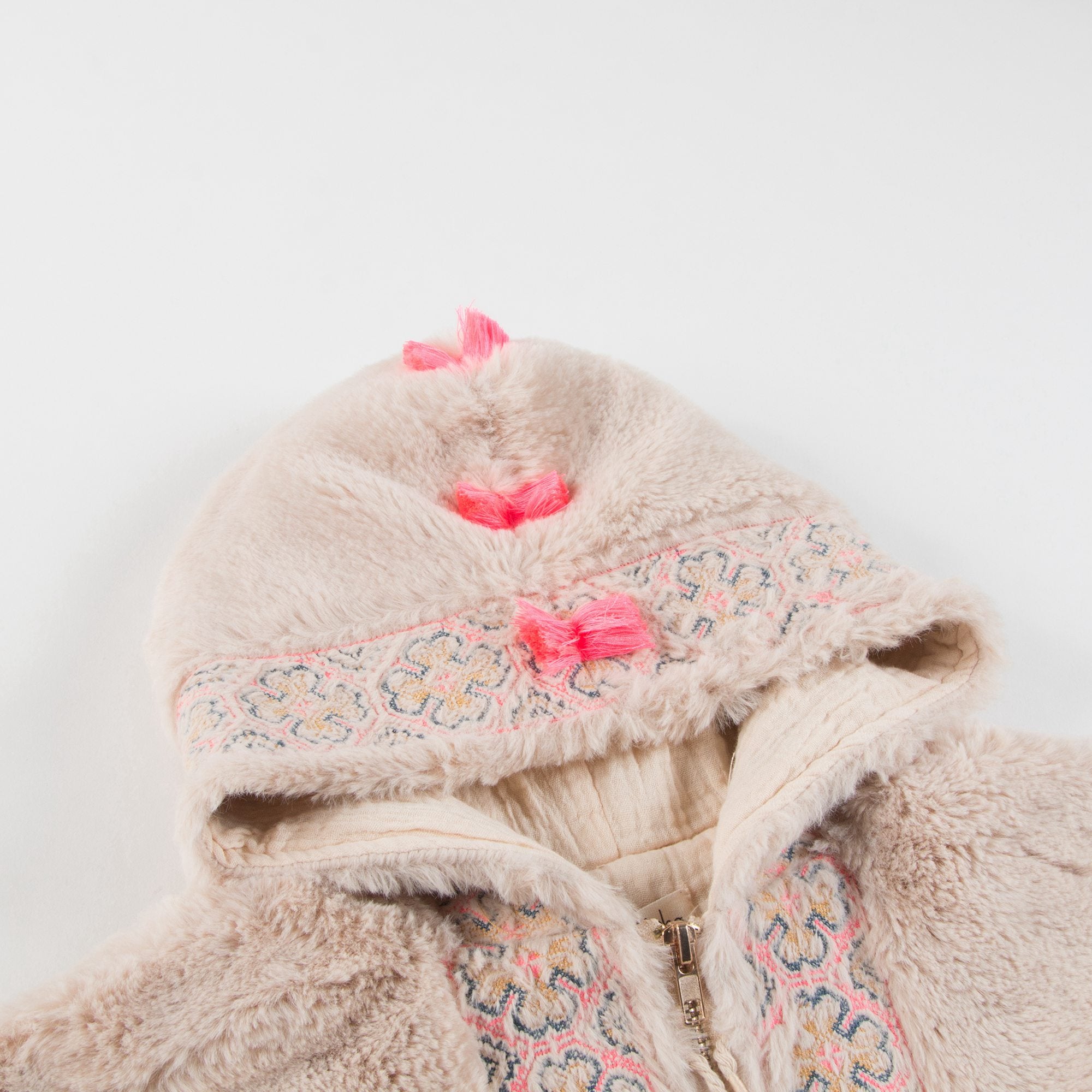 Girls Beige "Felvet" Coat