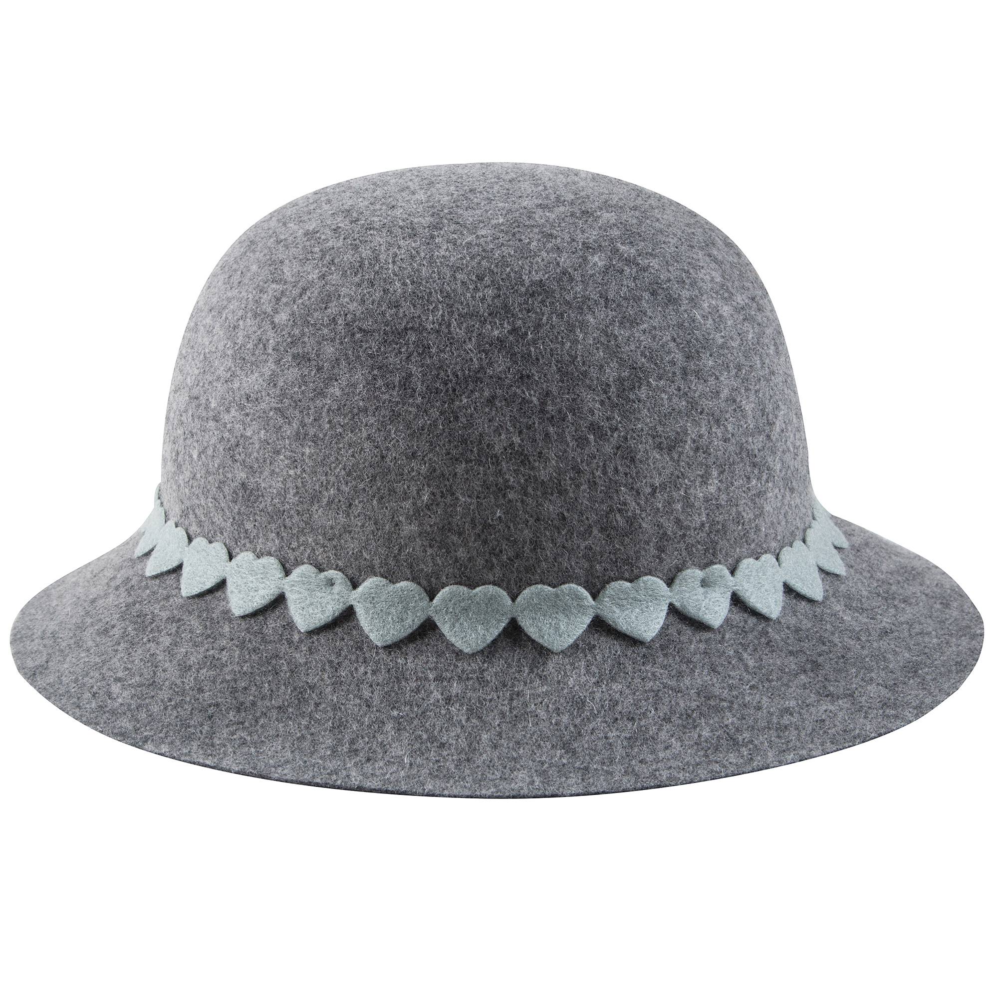 女童灰色爱心装饰帽子