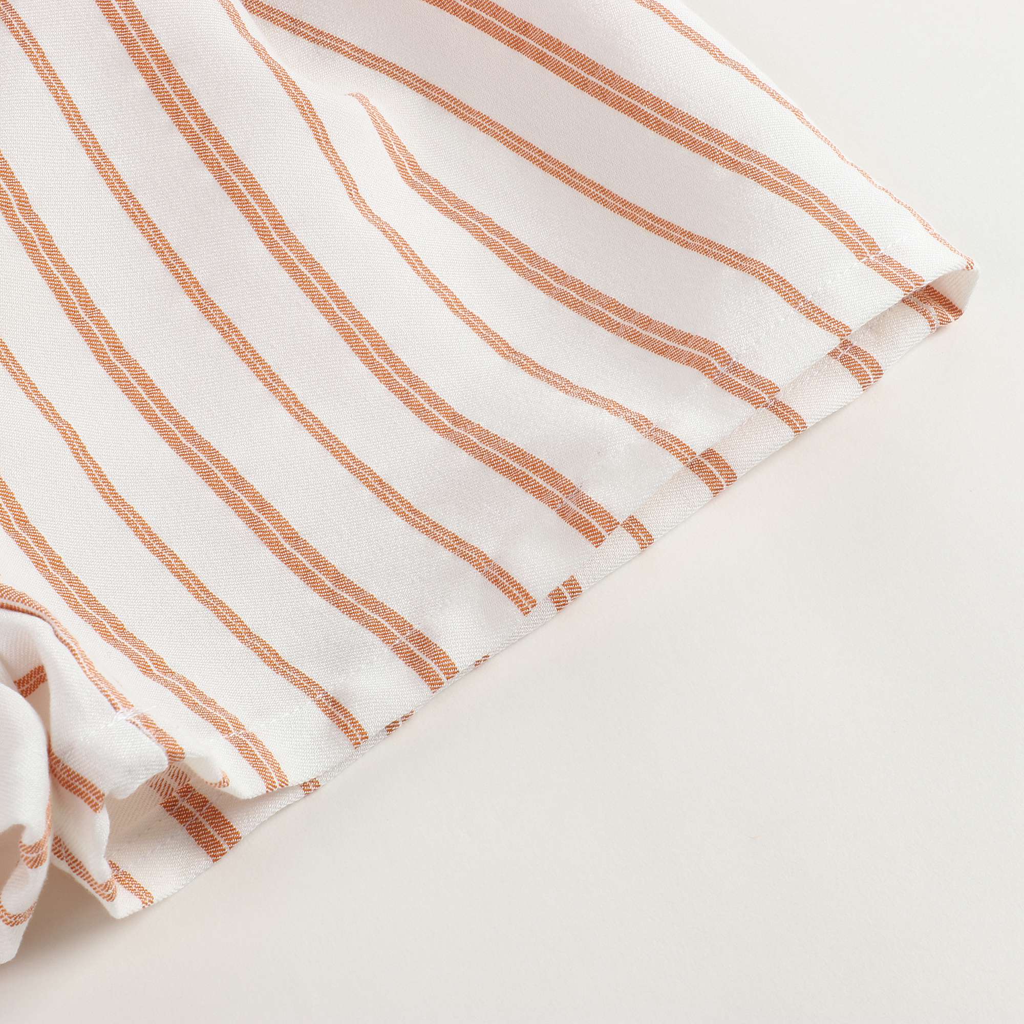 Girls Terracota & White Striped Shorts