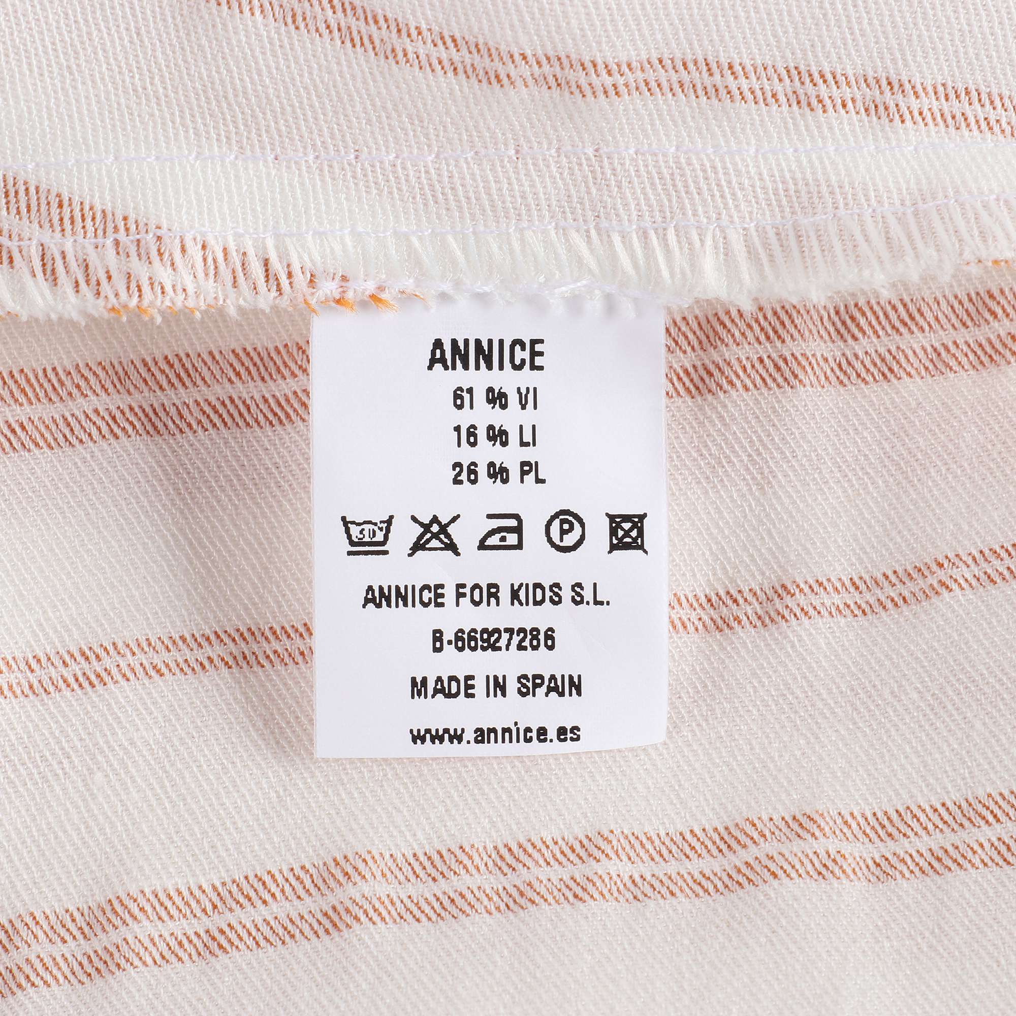 Girls Terracota & White Striped Shorts