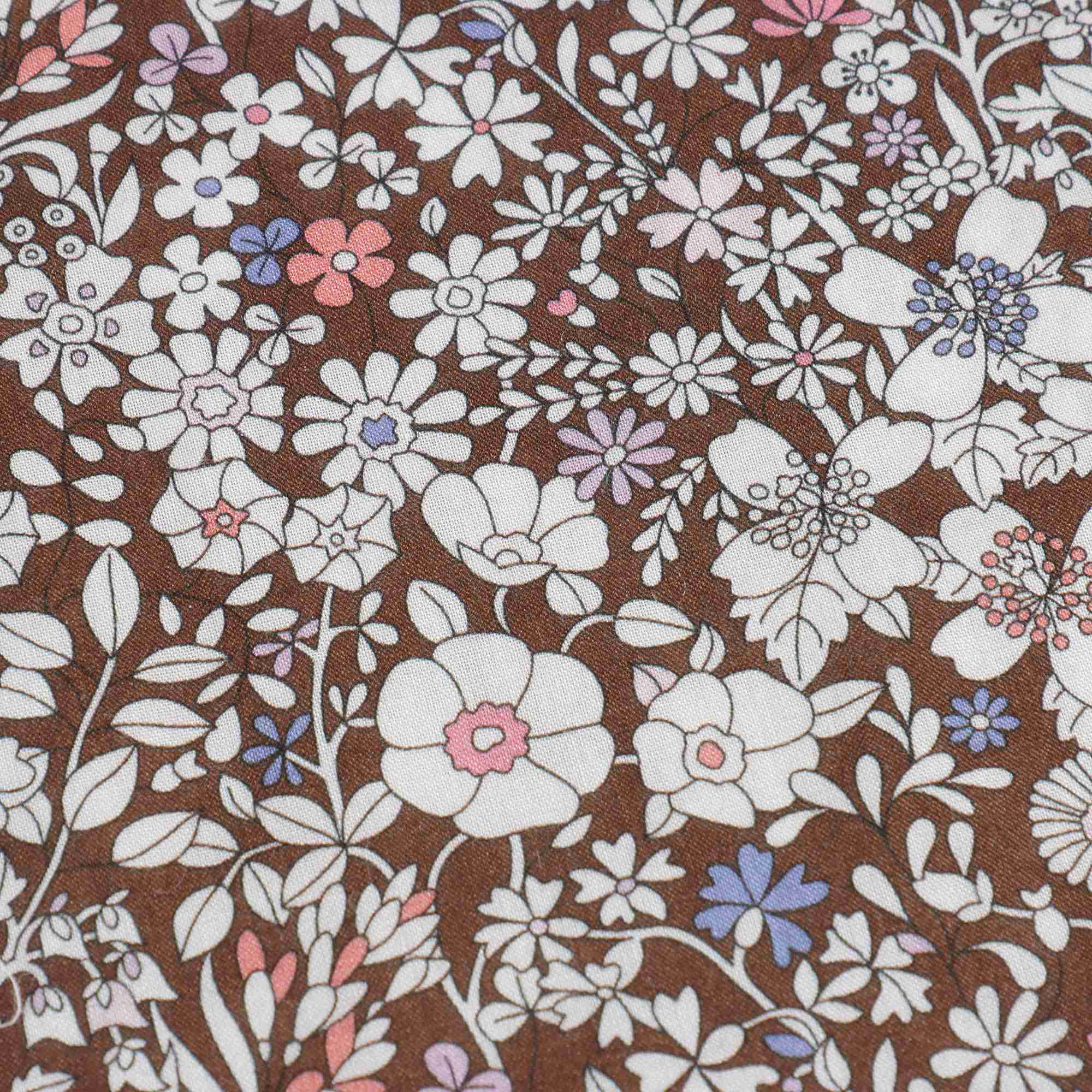 Baby Girls Brown Floral Cotton Dress