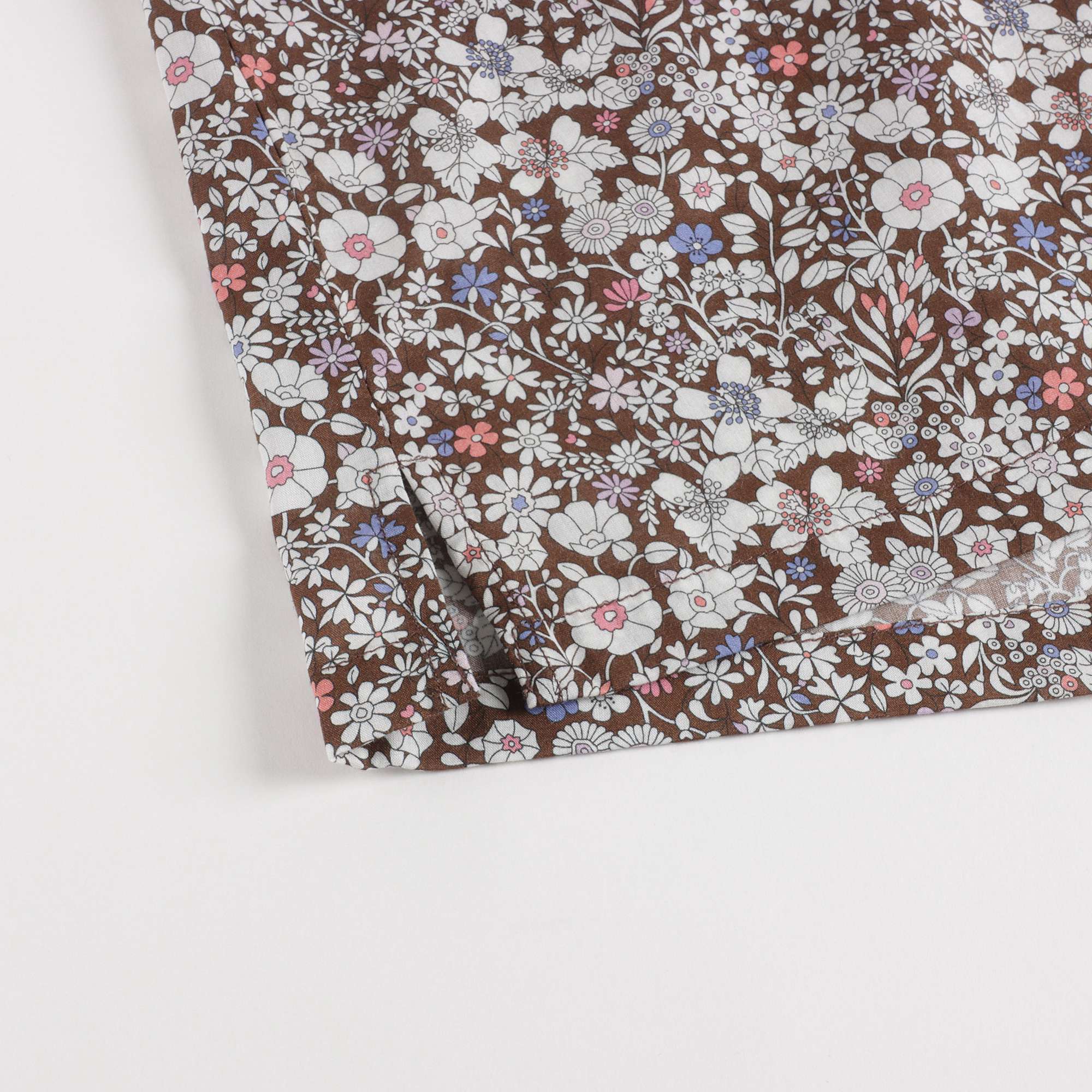 Baby Girls Brown Floral Cotton Dress