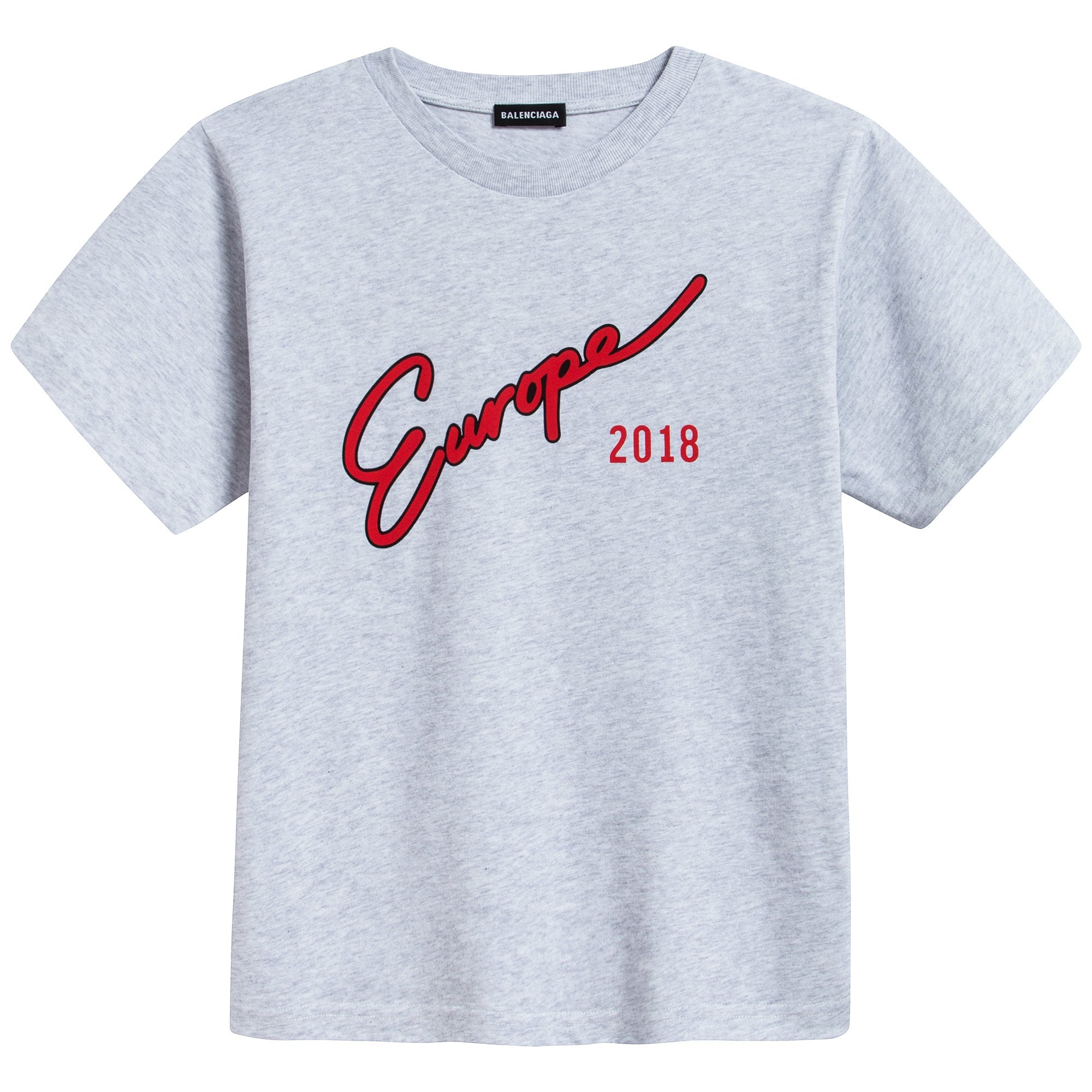 Boys & Girls Grey Logo Cotton T-shirt