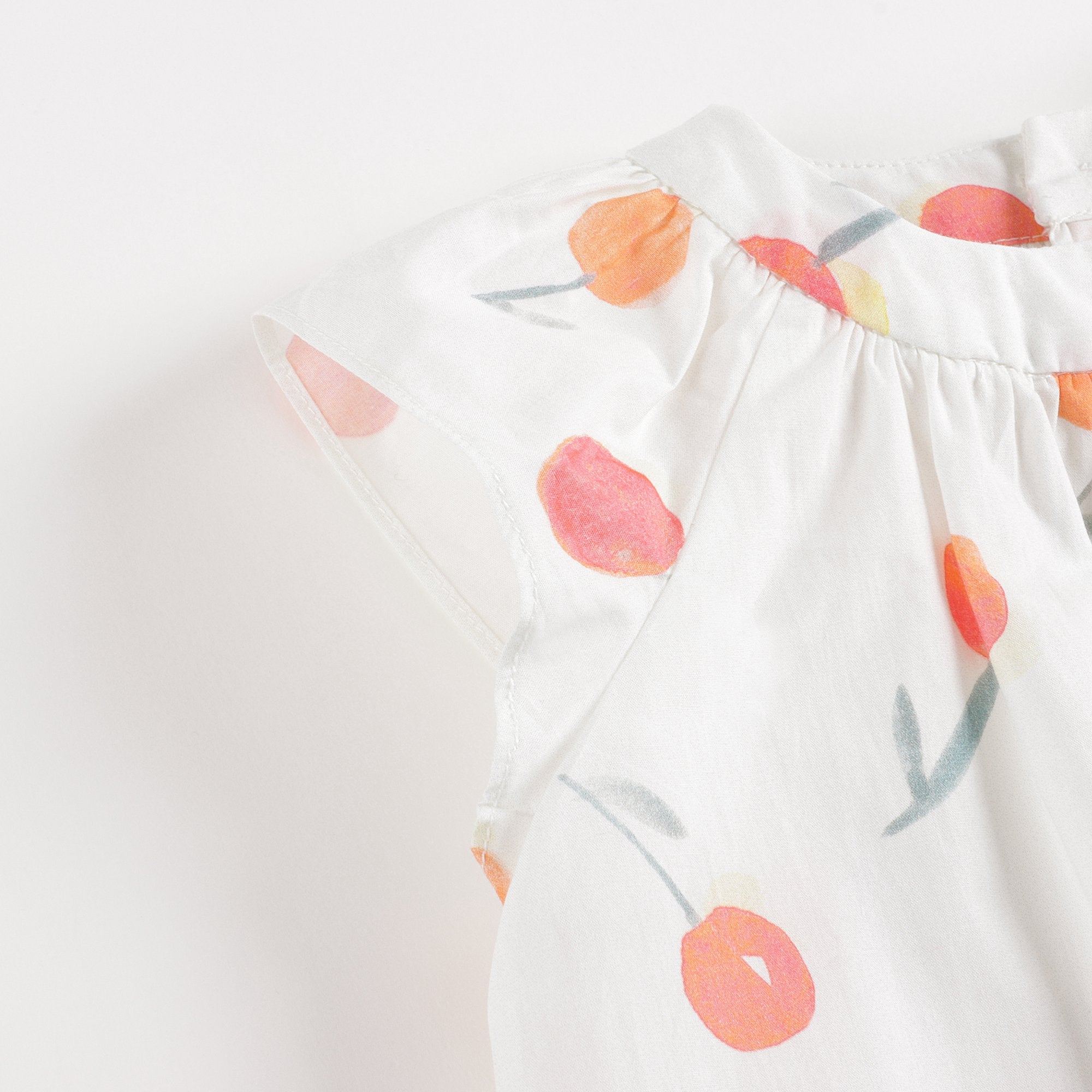 Baby Girls White Cherry Cotton Dress