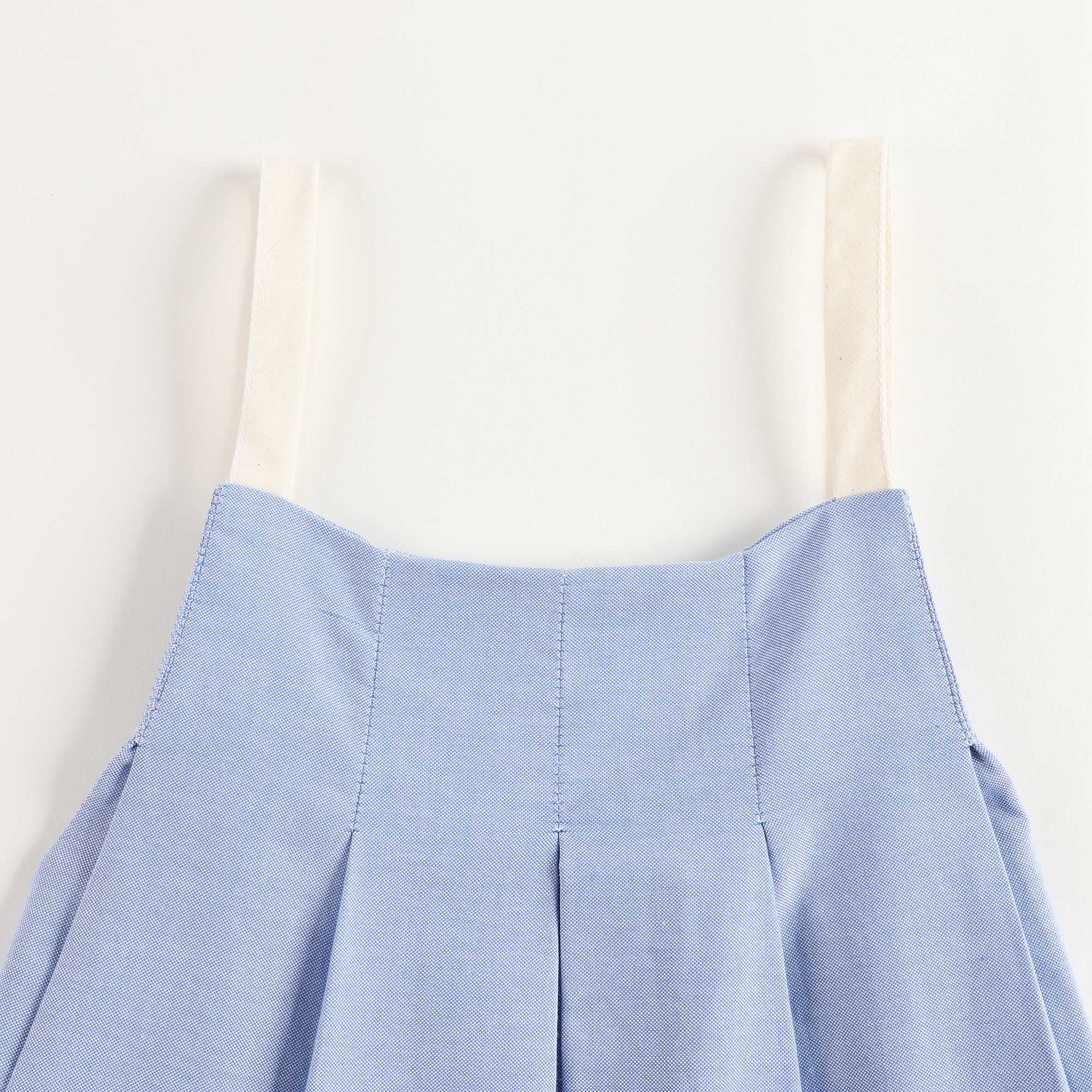 Girls Blue Pleated Dress