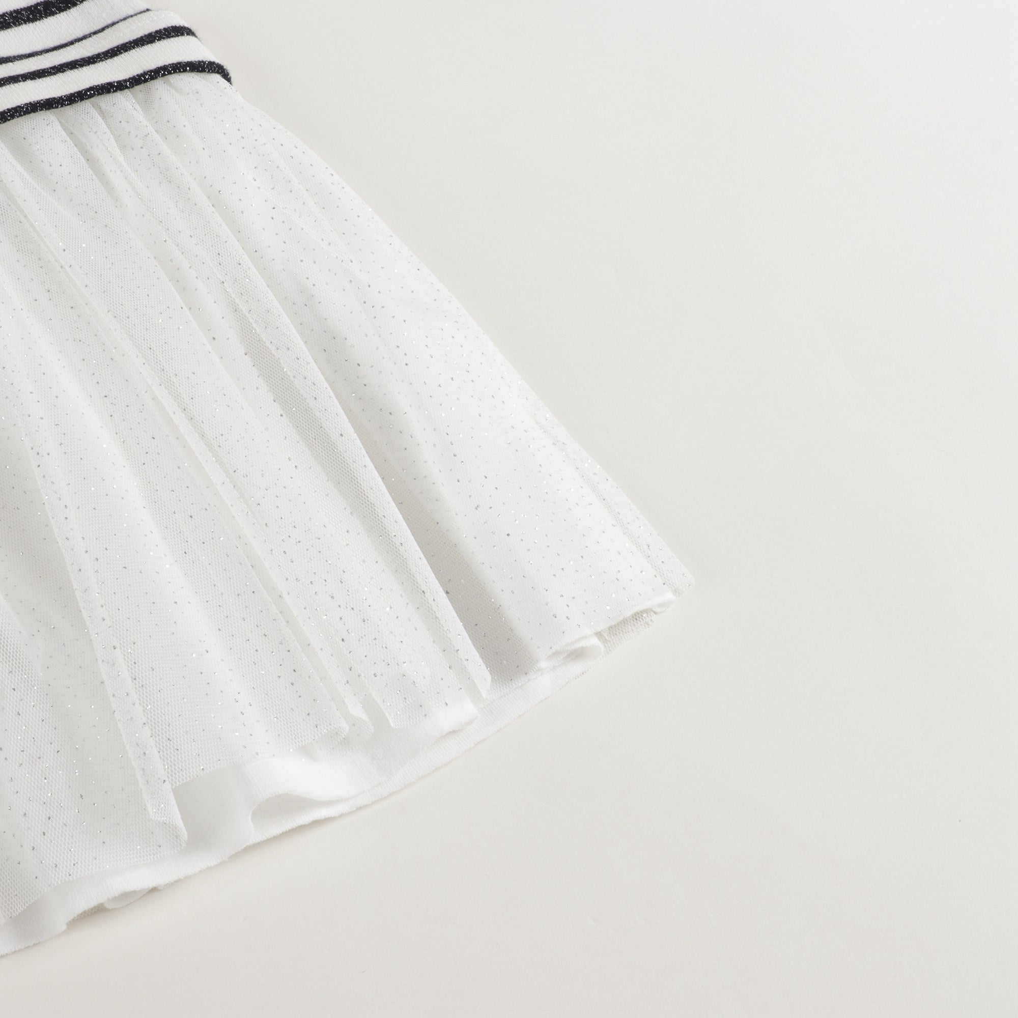 Girls White Stripe Dress