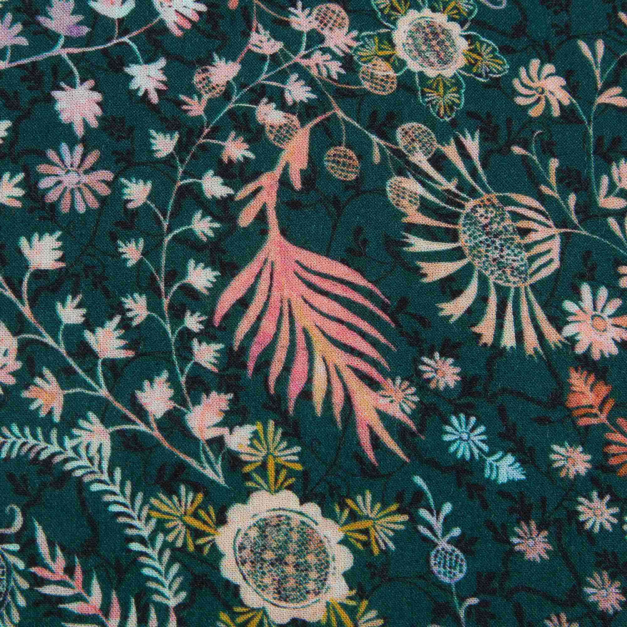 Girls Dark Green Printed Blouse
