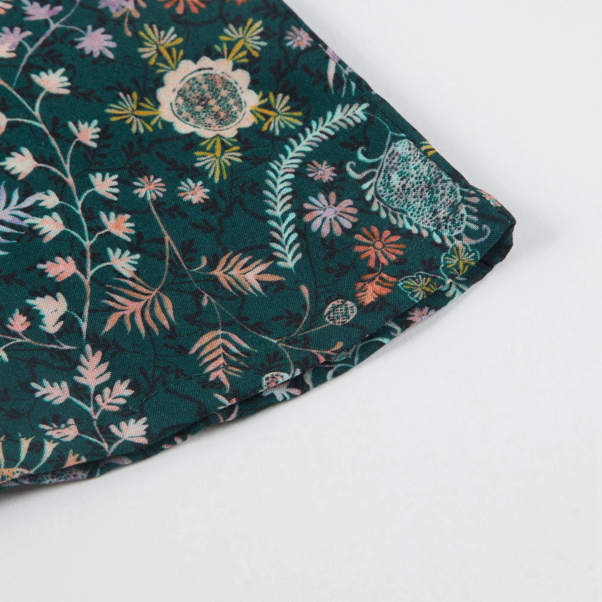 Baby Girls Dark Green Printed Blouse