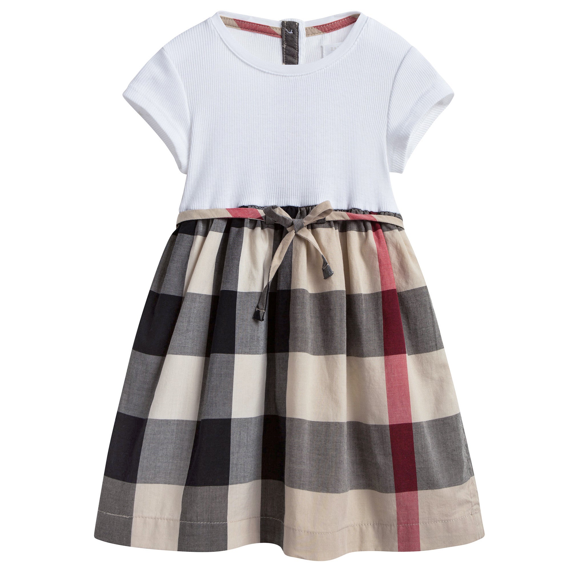 Baby Girls Beige Check Dress