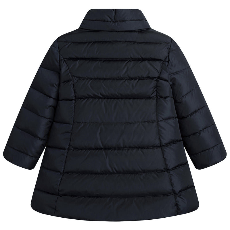 Baby Girls Navy Blue Plush Trims Hooded 'Neste'Jacket - CÉMAROSE | Children's Fashion Store - 4