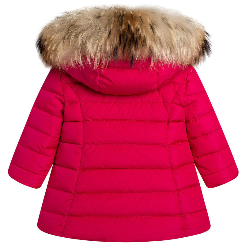 Baby Girls Fuchsia Plush Trims Hooded 'Neste'Jacket - CÉMAROSE | Children's Fashion Store - 2