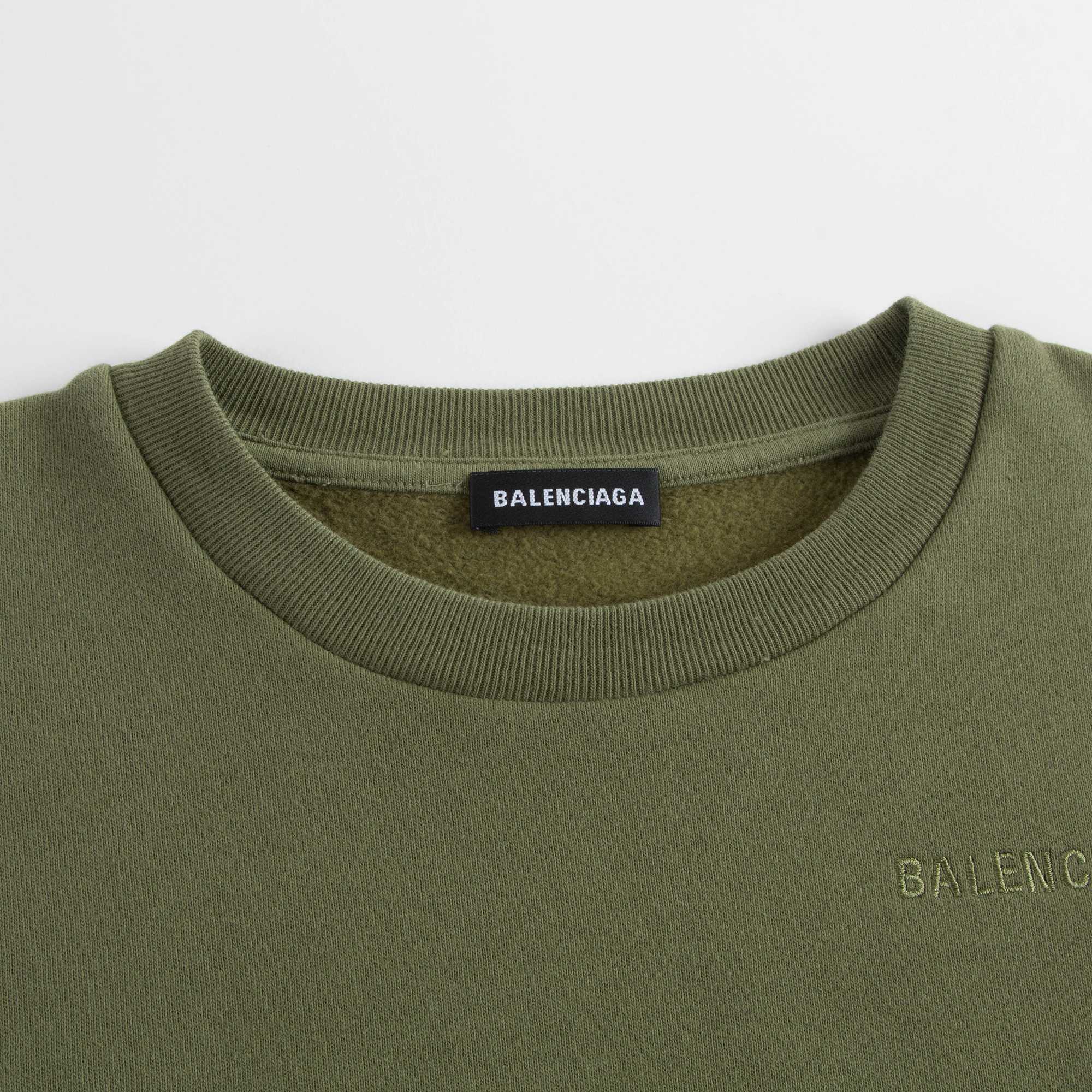 Boys & Girls Army Green Cotton Sweatshirt