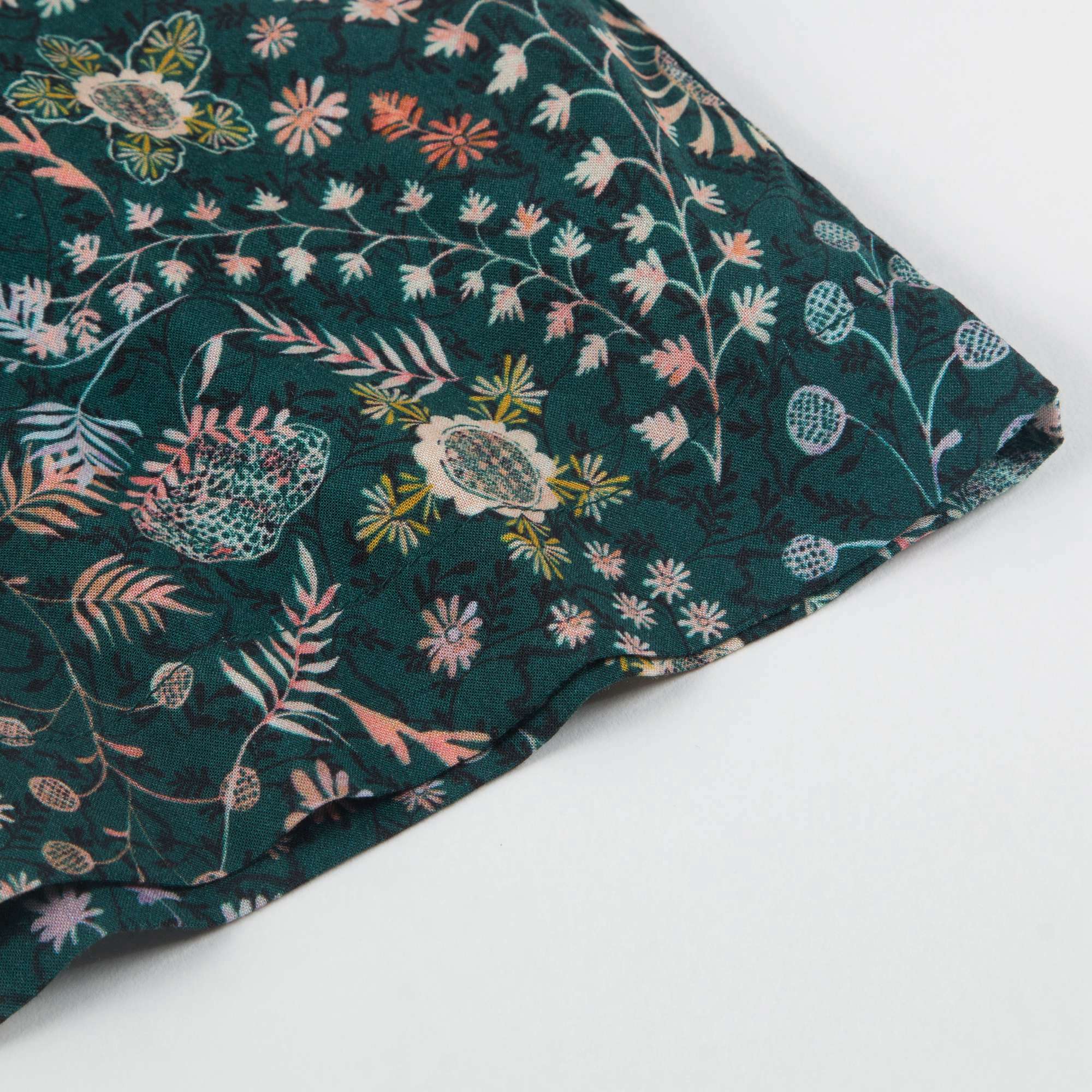 Baby Girls Dark Green Printed Dress