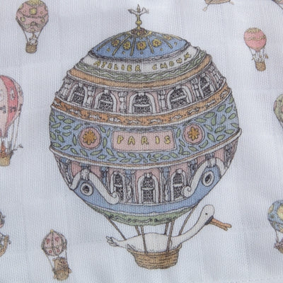Small Bib Hot Air Balloons - Gold Snaps
