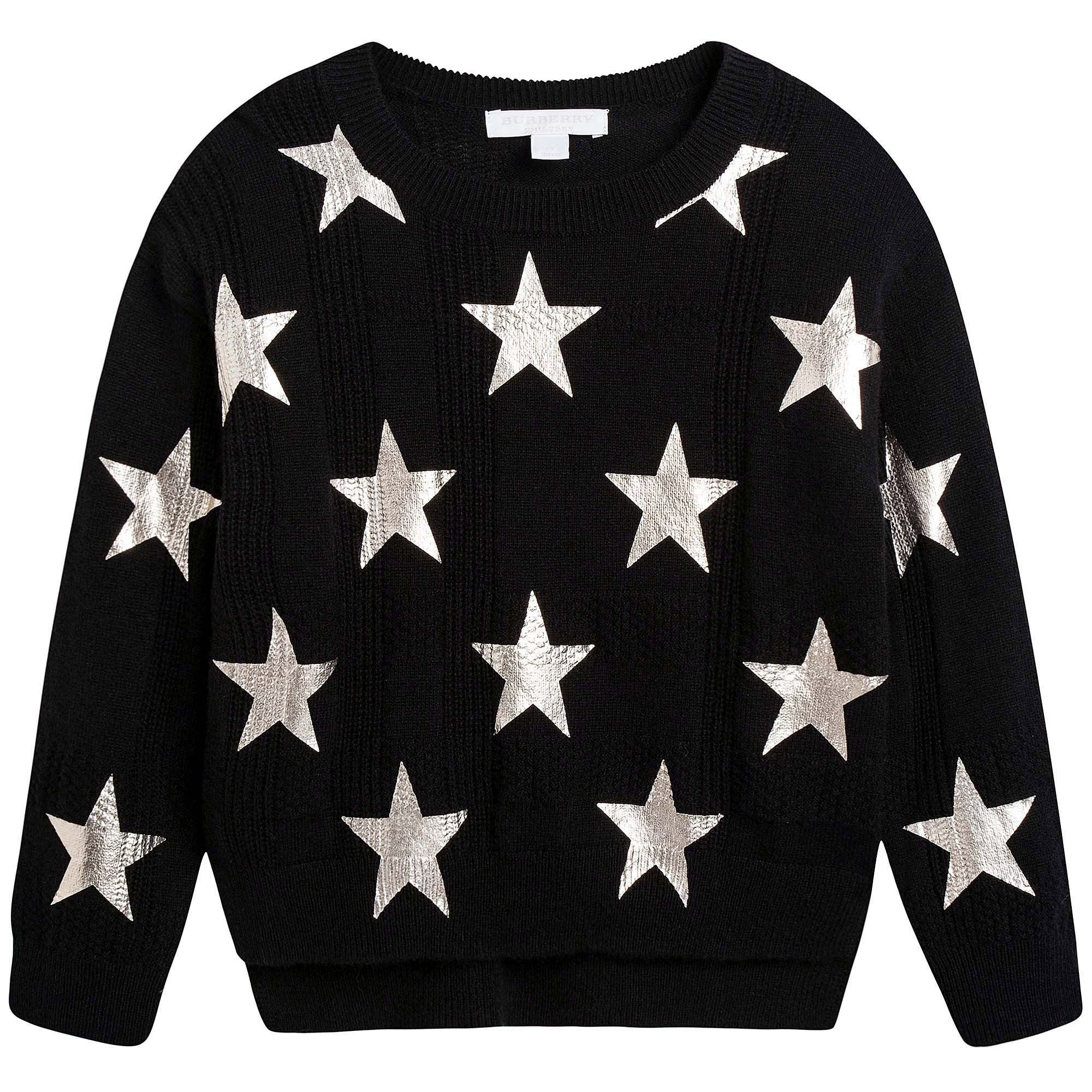 Boys Black Stars Print Sweater - CÉMAROSE | Children's Fashion Store - 1