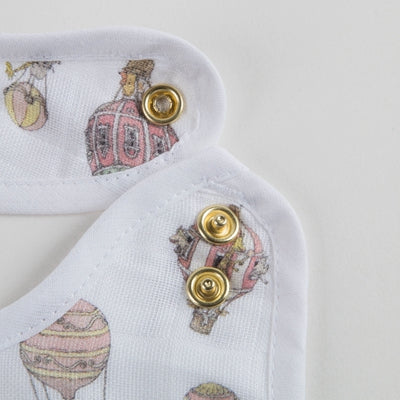 Small Bib Hot Air Balloons - Gold Snaps