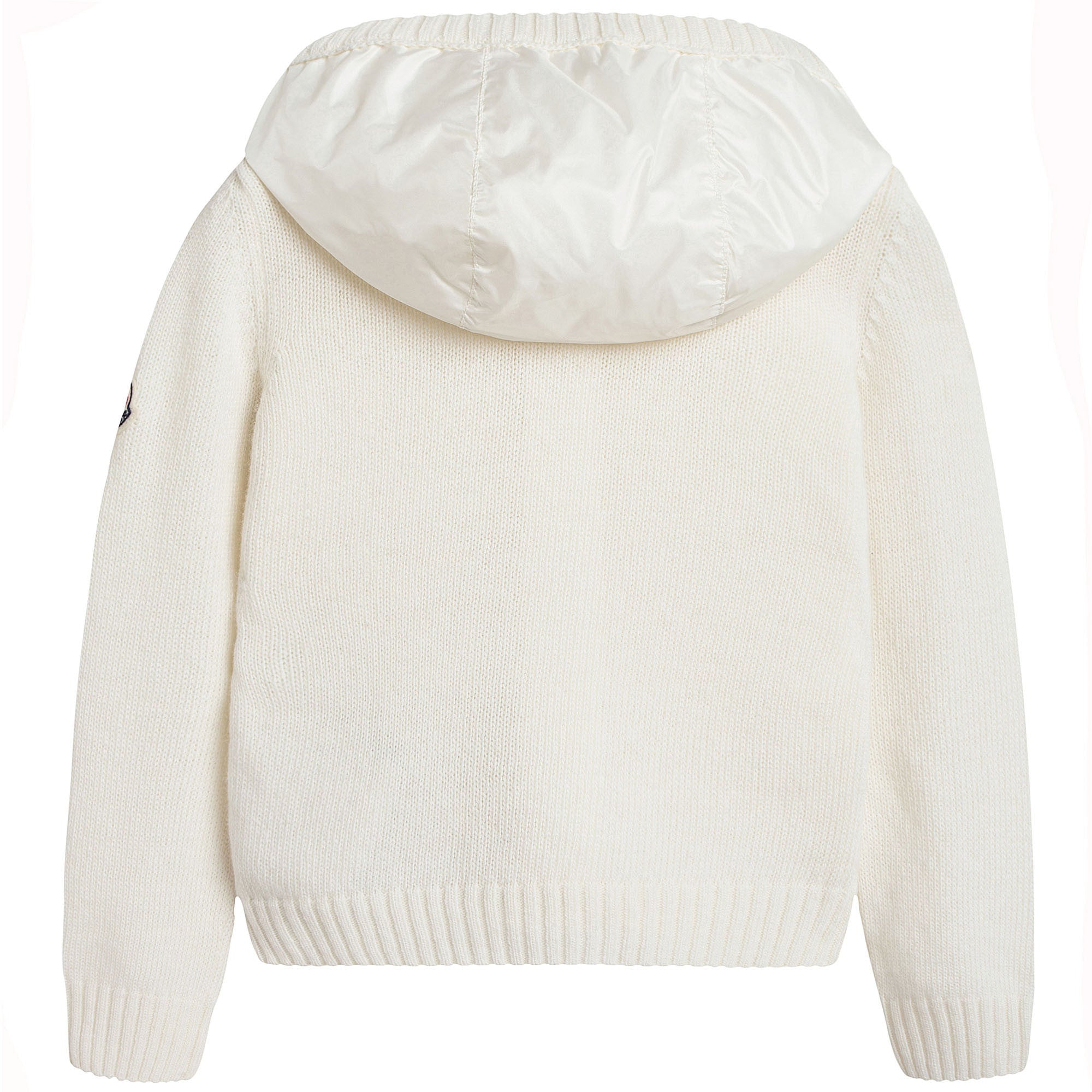 Girls White Knitted Hooded Cardigan - CÉMAROSE | Children's Fashion Store - 2