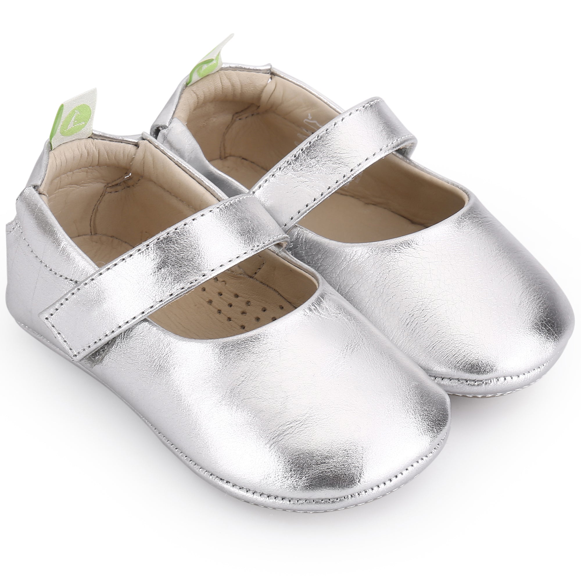 Baby Girls Silver Leather Shoes