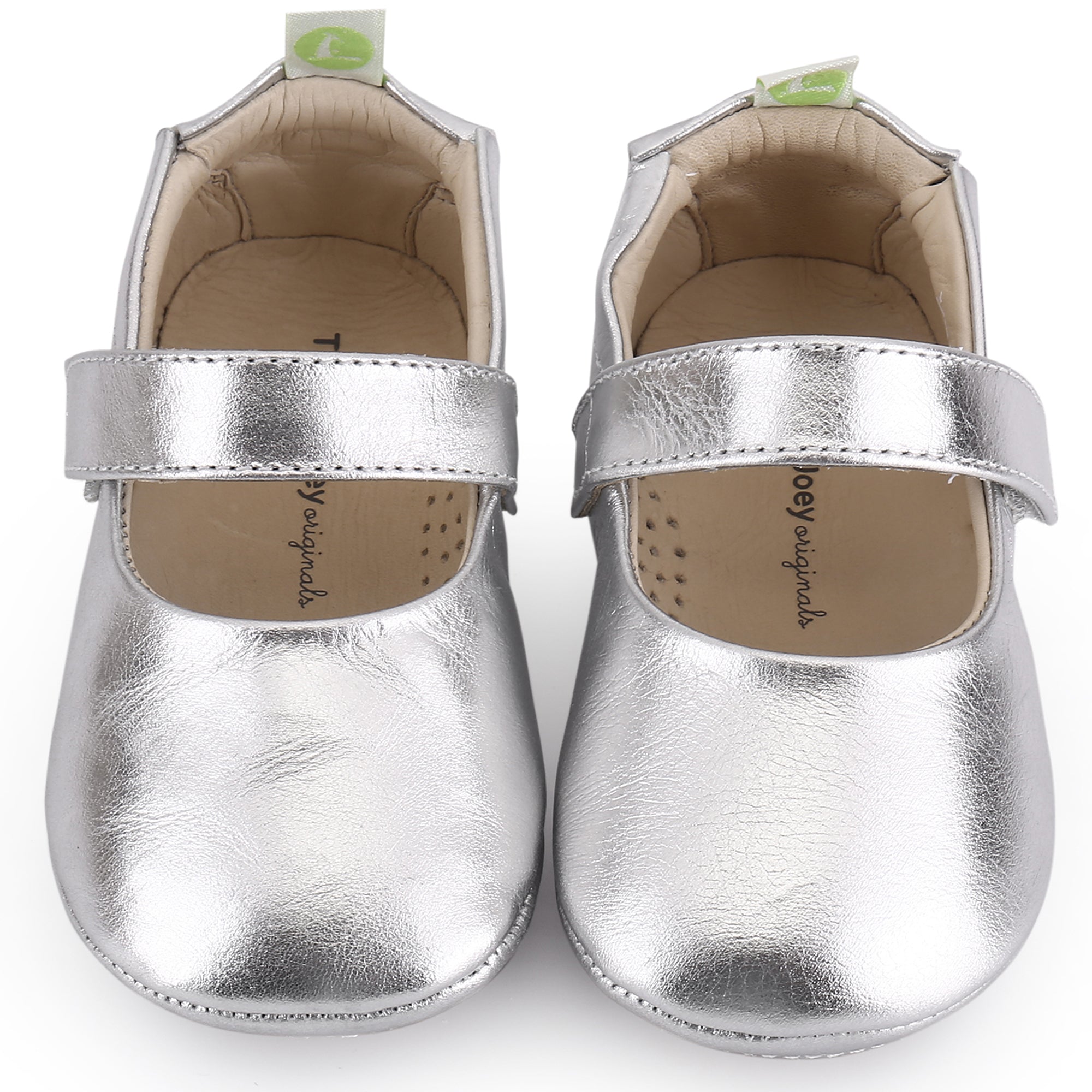 Baby Girls Silver Leather Shoes