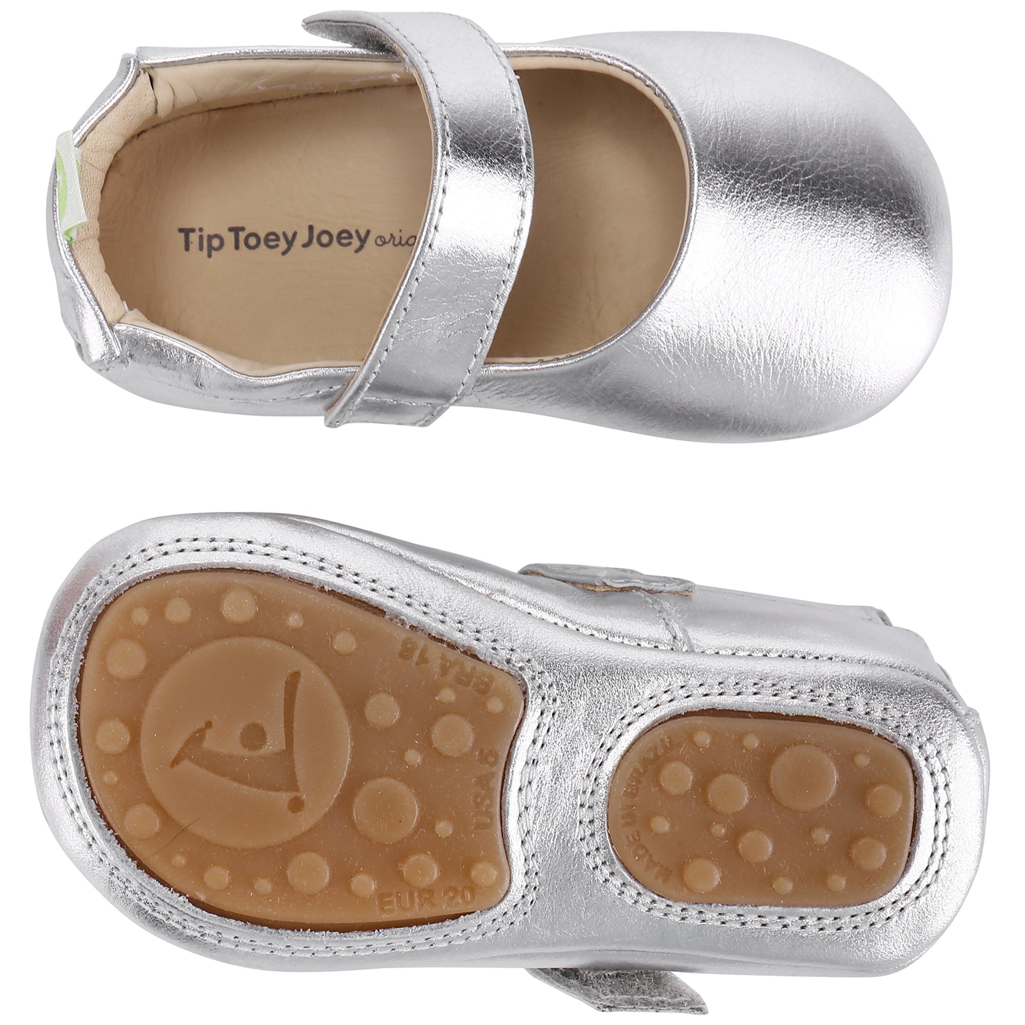 Baby Girls Silver Leather Shoes