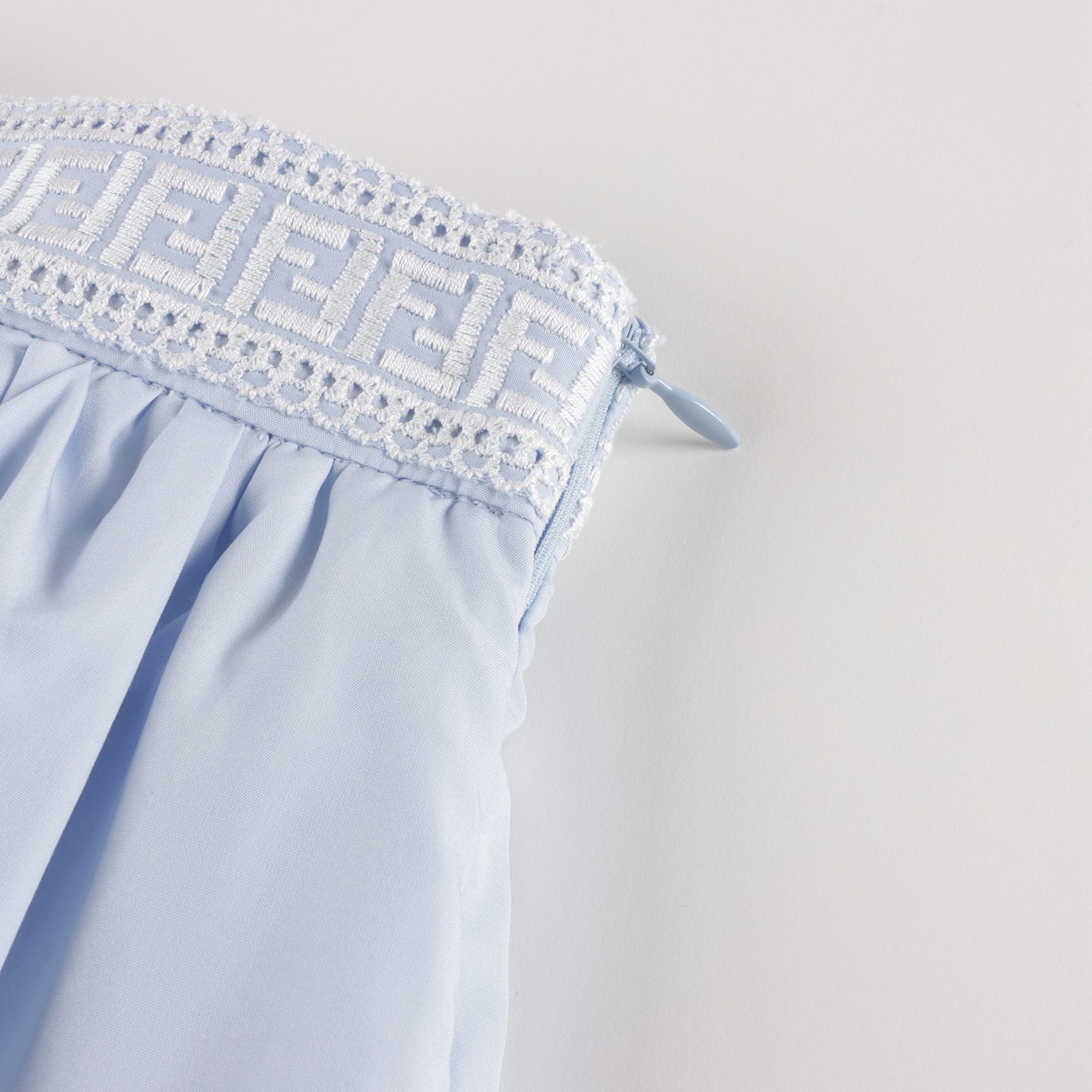 Girls Light Blue Cotton Dress