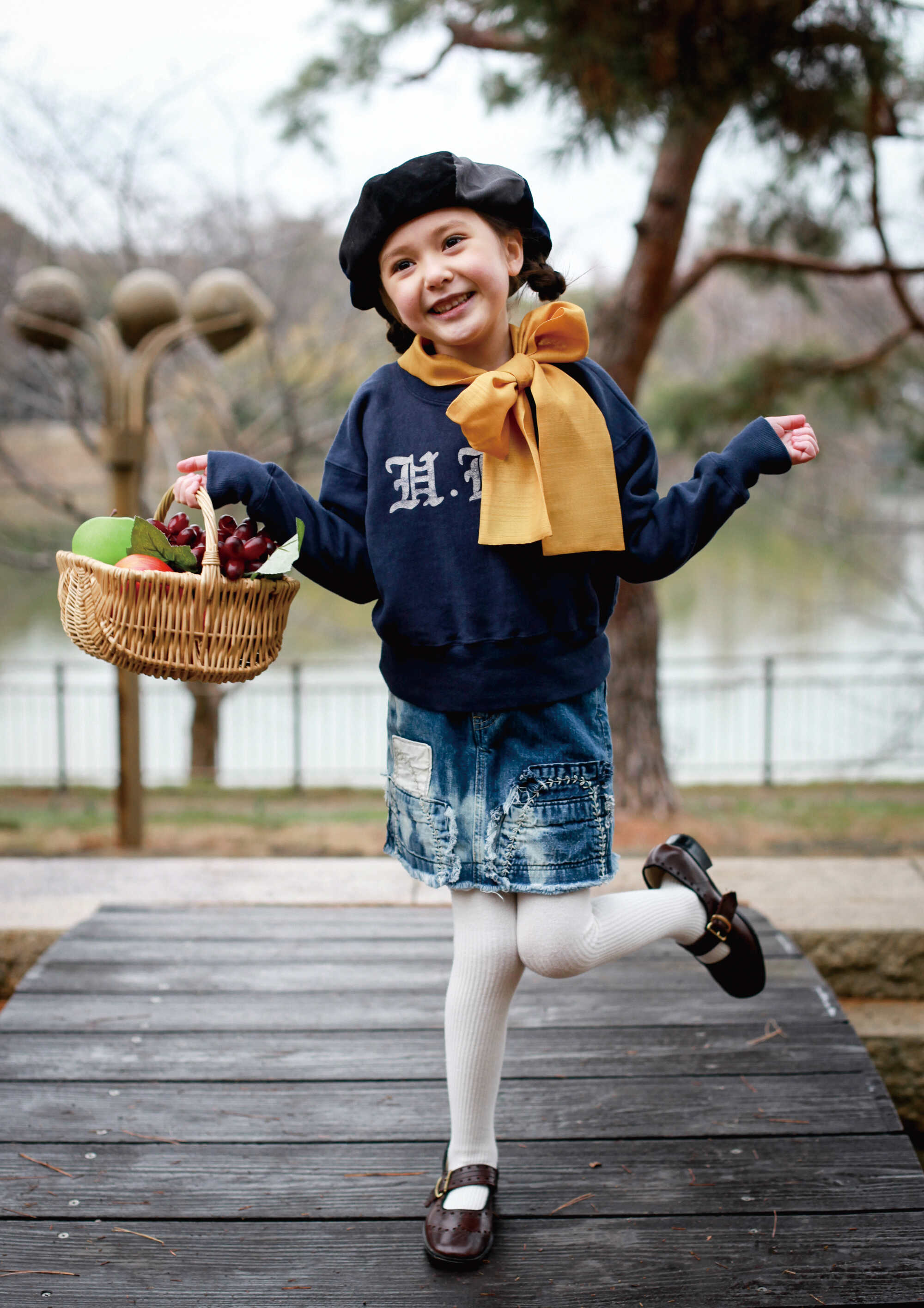 Girls Navy Cotton Sweatshirt