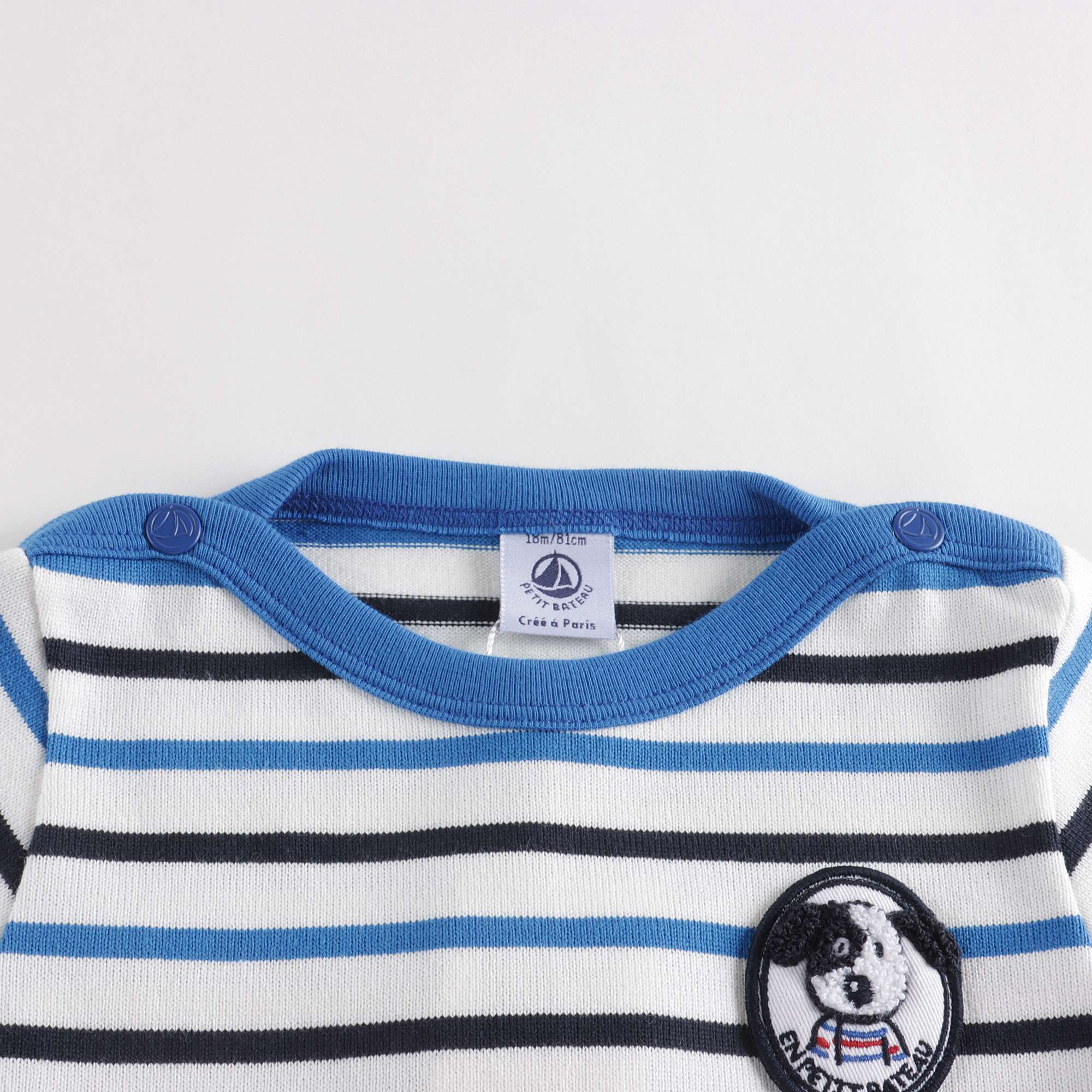 Baby Boys Blue Stripes Cotton T-Shirt