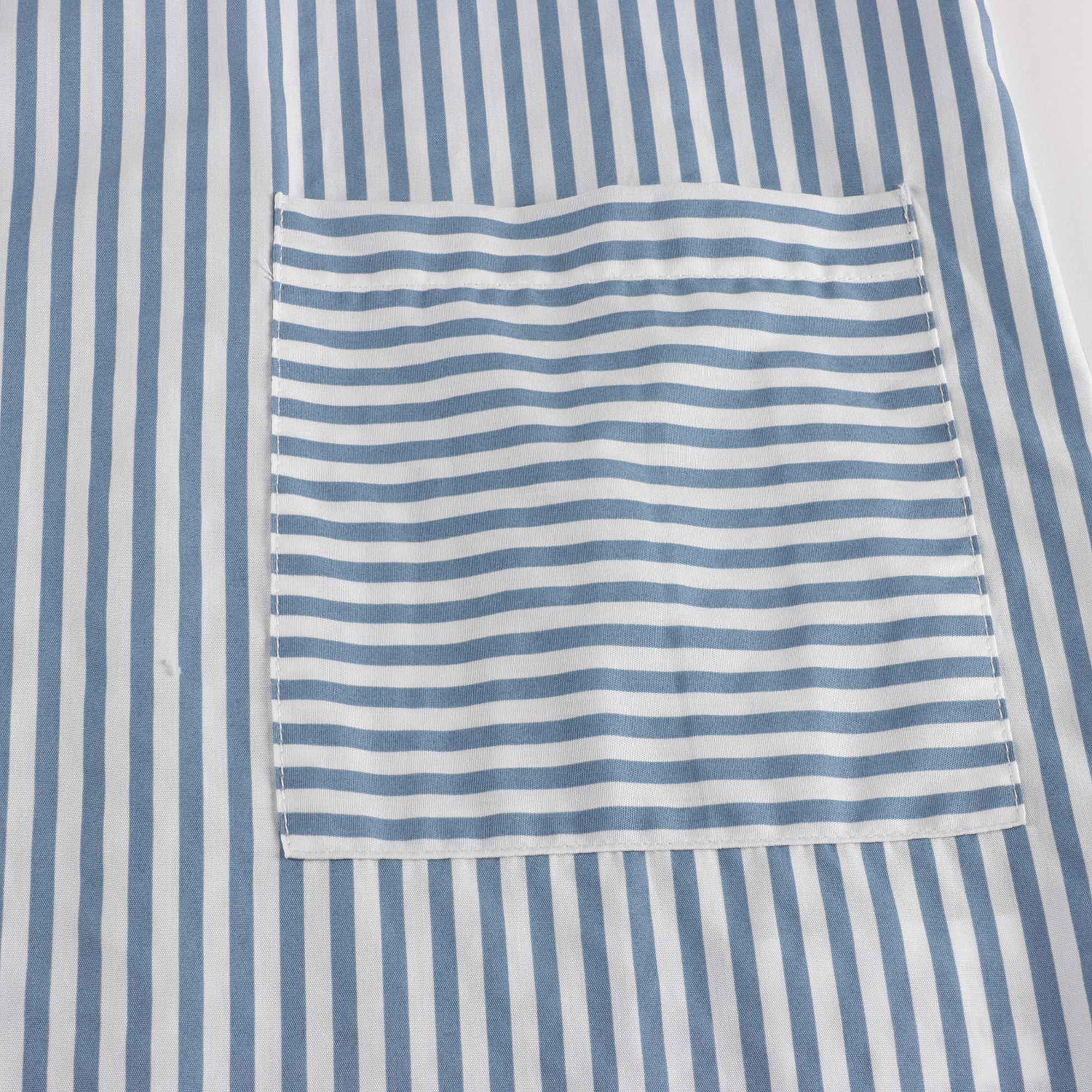 Girls Blue Stripe Cotton Dress
