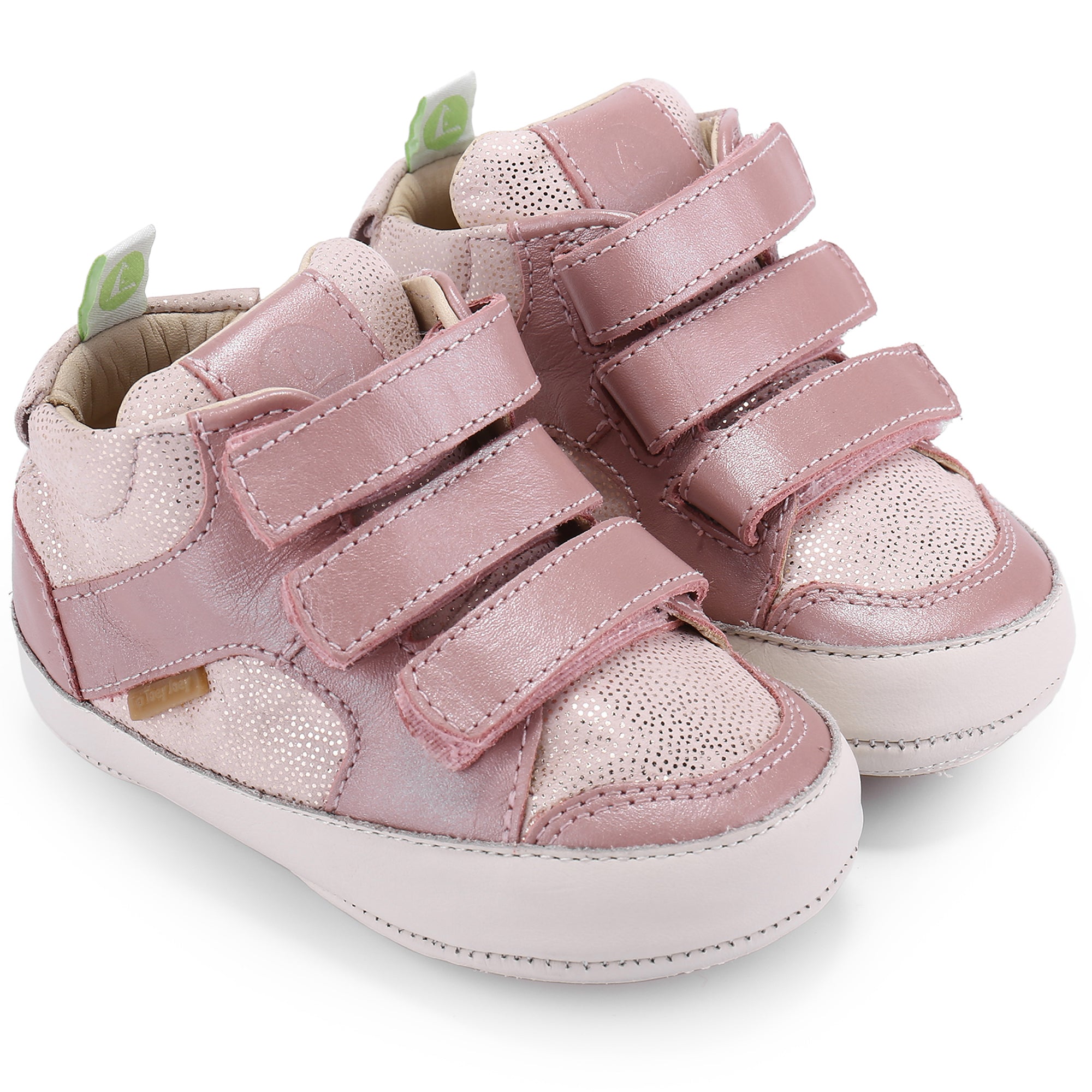 Baby Girls Pink Leather Trainers