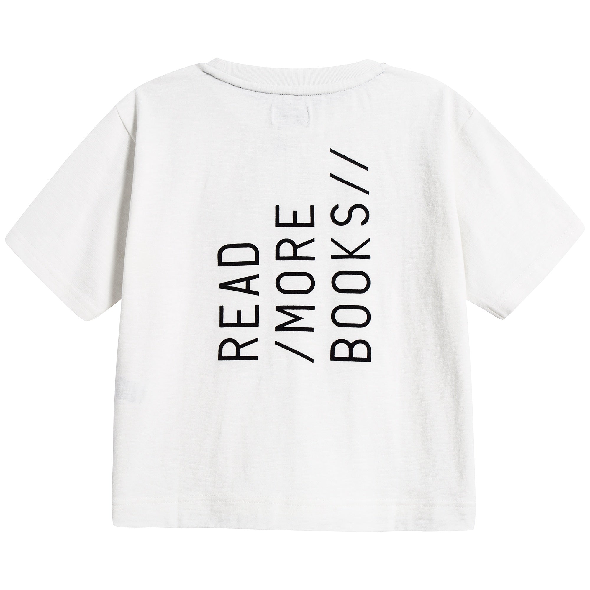 Girls White Cotton T-shirt