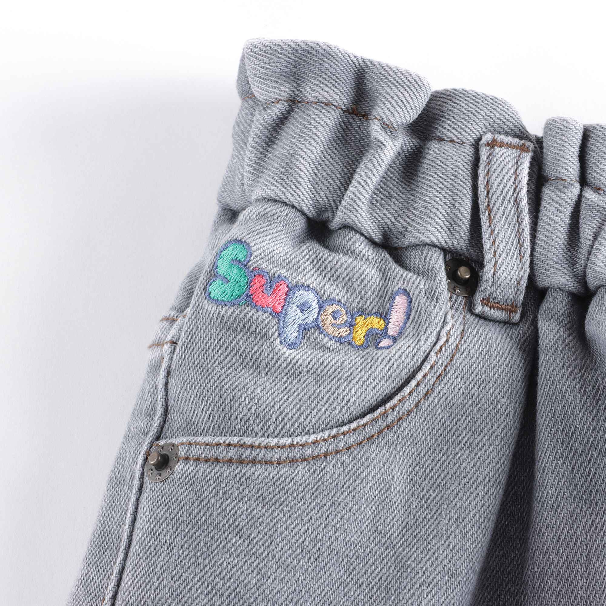 Girls Light Blue Denim Trousers