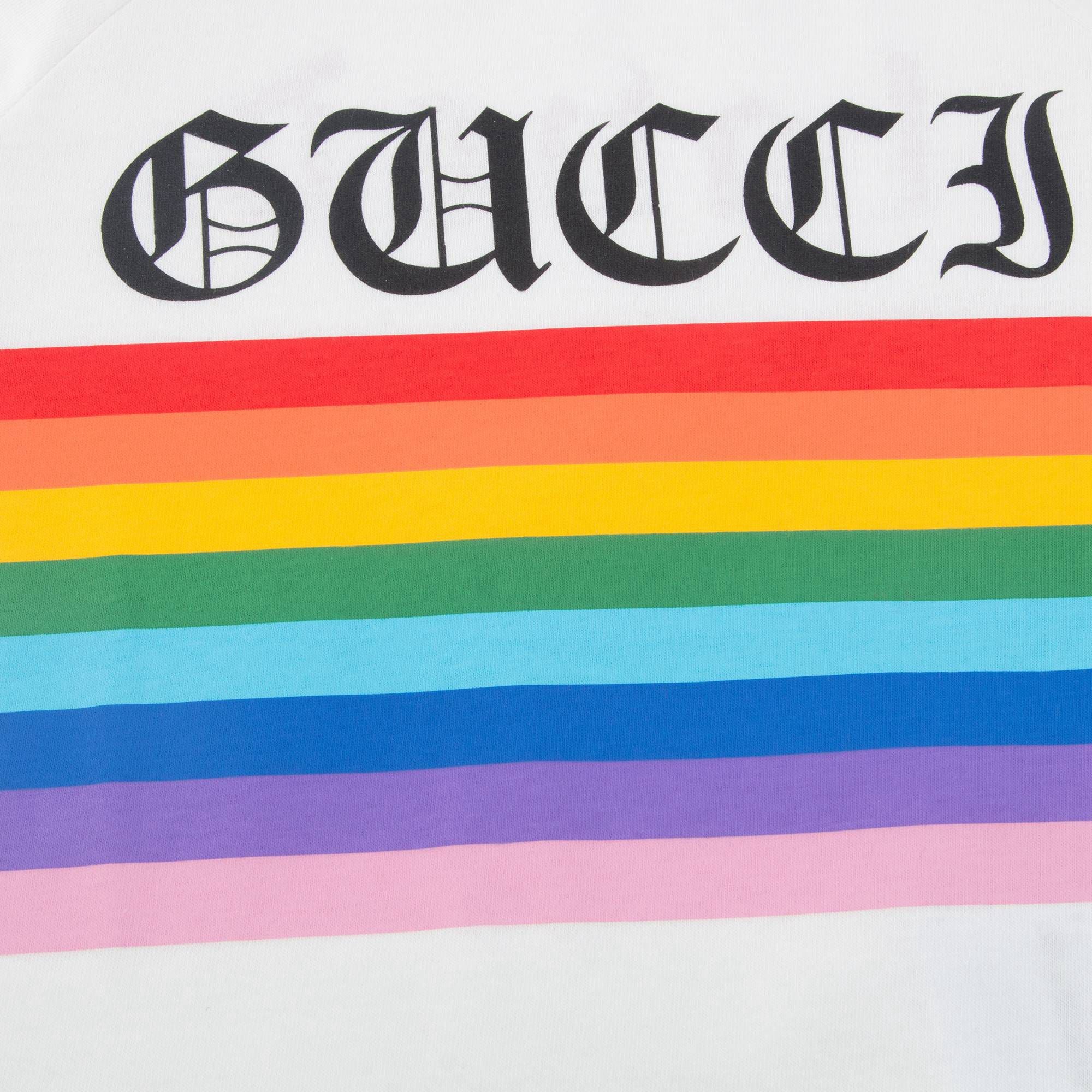 Girls White Gucci Rainbow T-shirt