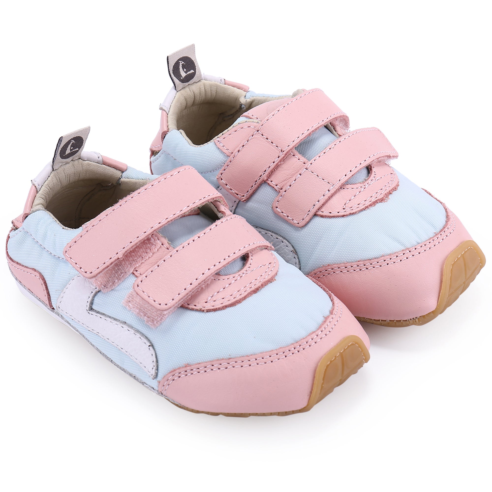 Baby Girls Pink & Blue Leather Shoes