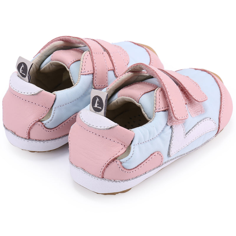 Baby Girls Pink & Blue Leather Shoes