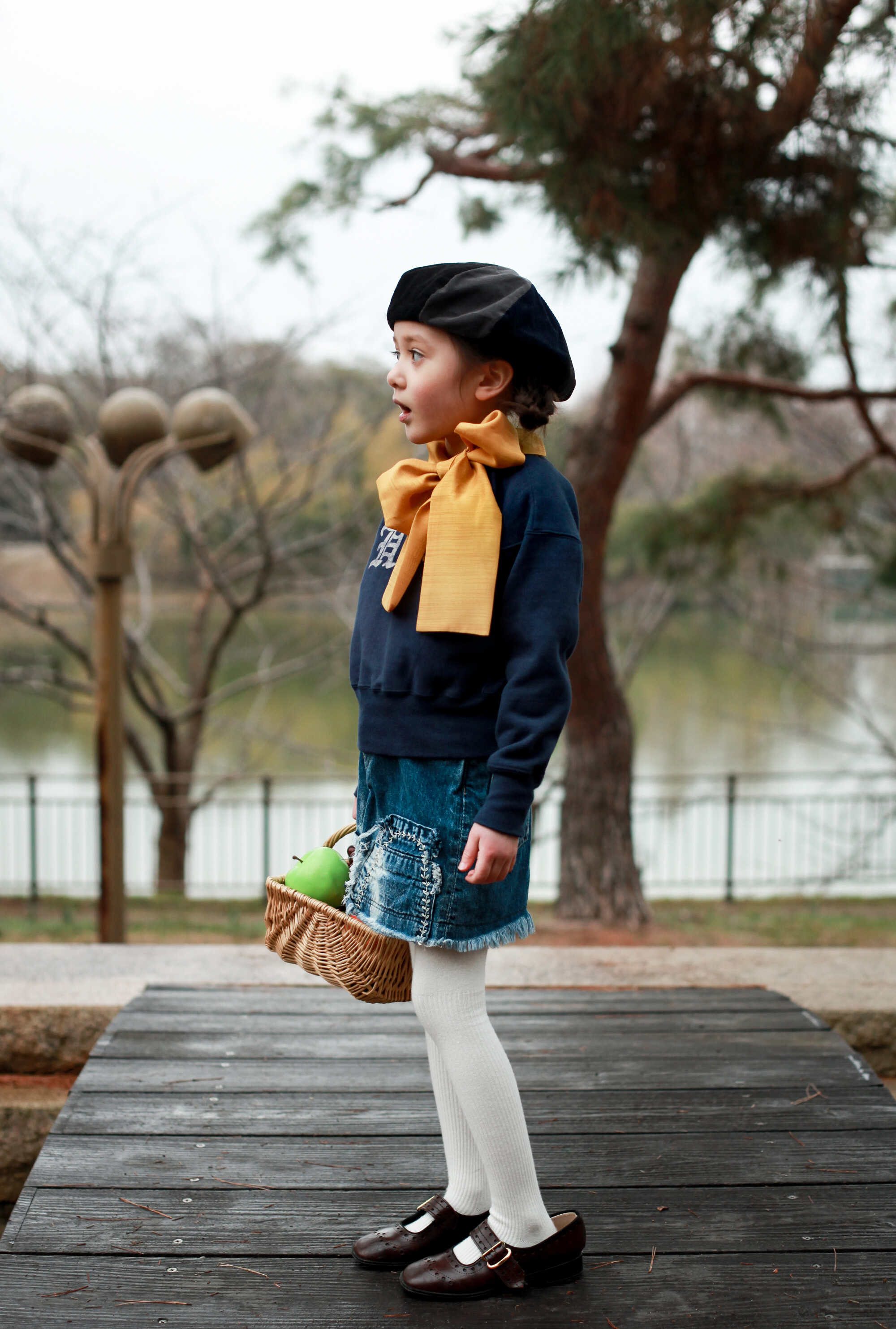 Girls Navy Cotton Sweatshirt