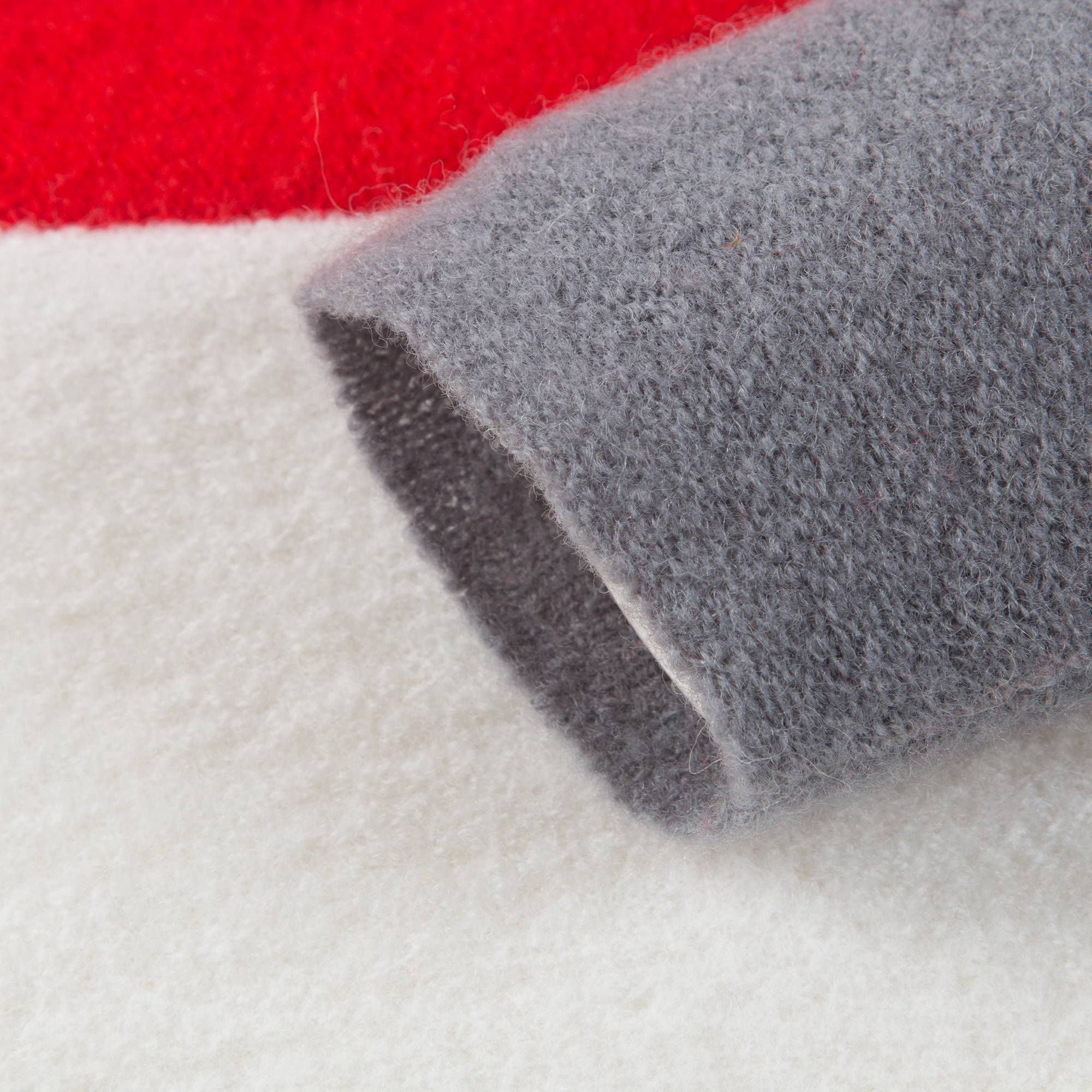 Girls White & Red Wool Sweater