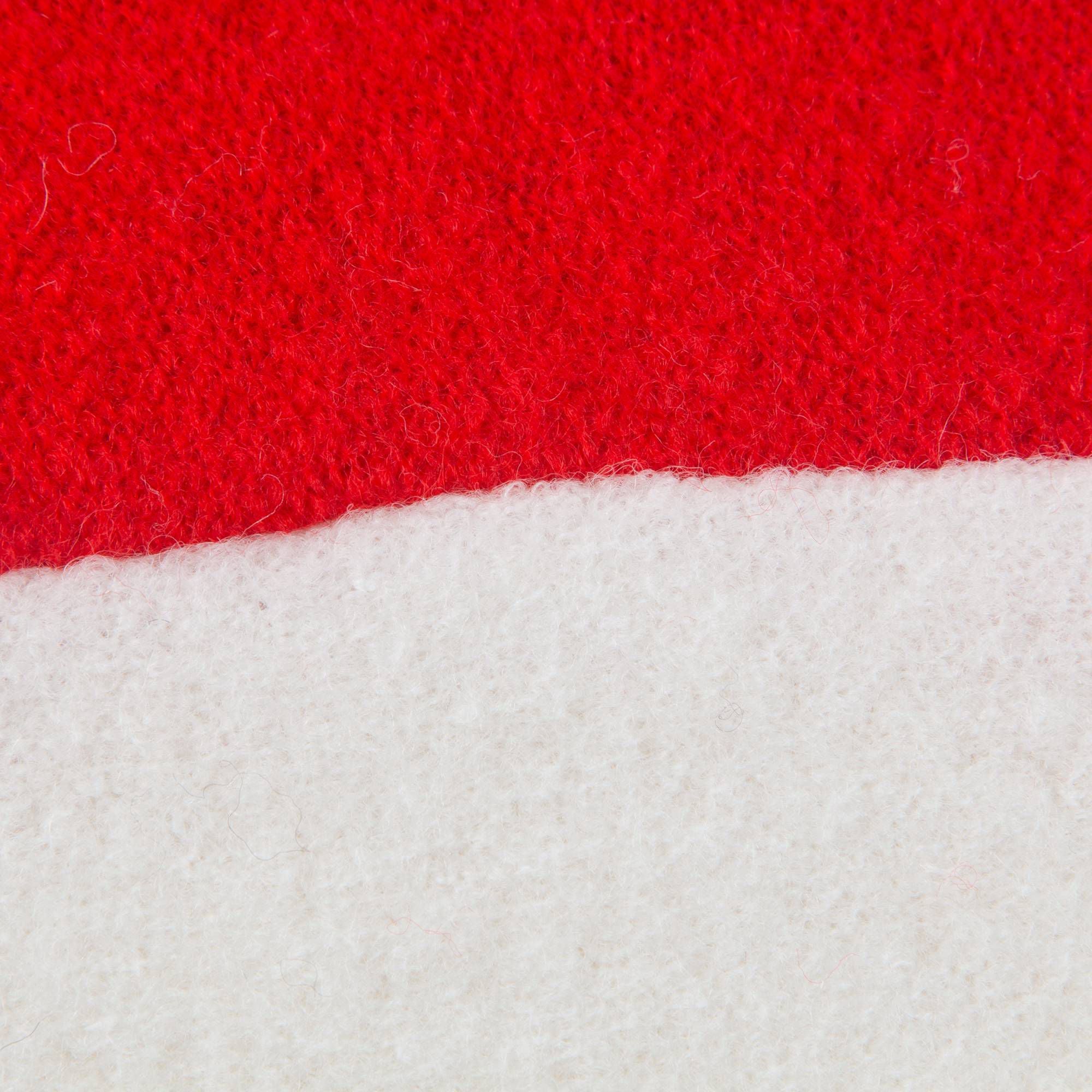 Girls White & Red Wool Sweater