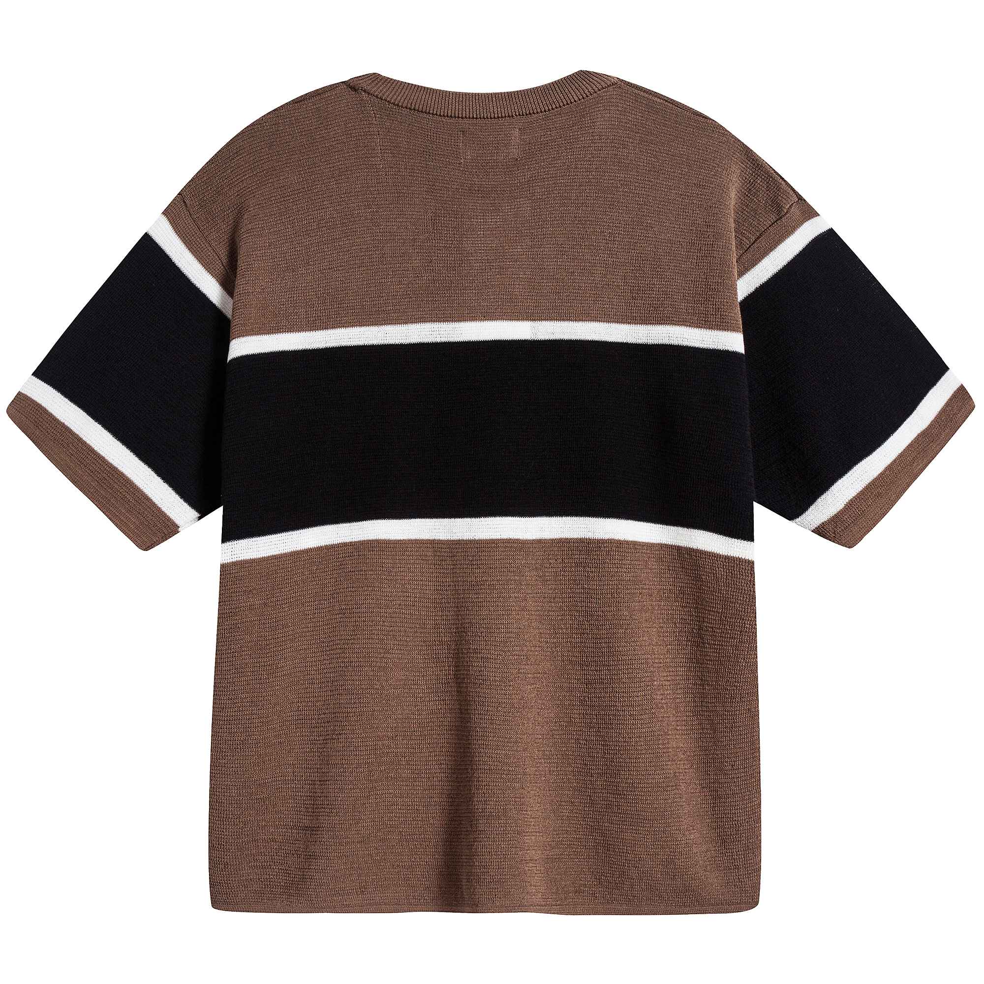 Girls Beige Knit T-shirt