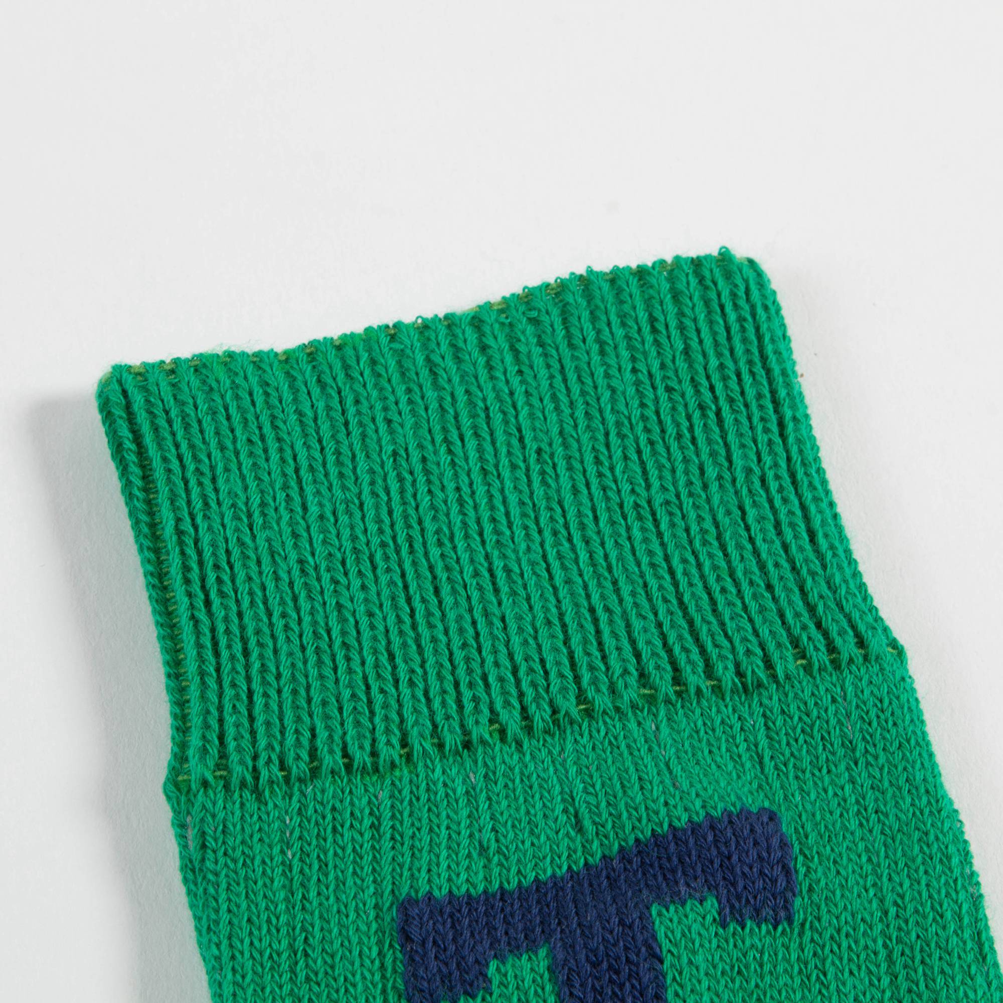 Girls & Boys Green Grass Cotton Socks