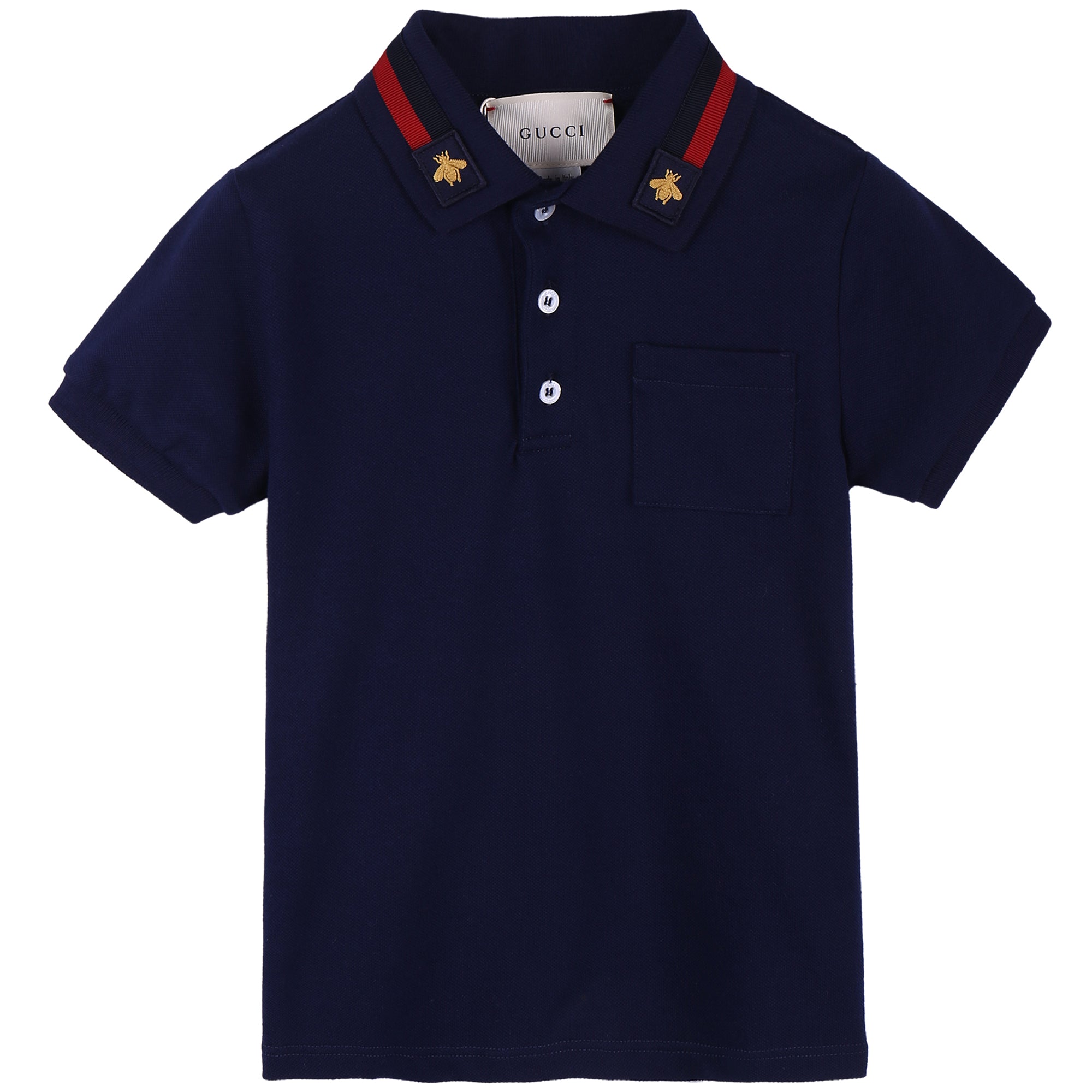 Boys Navy Blue Cotton Polo Shirt