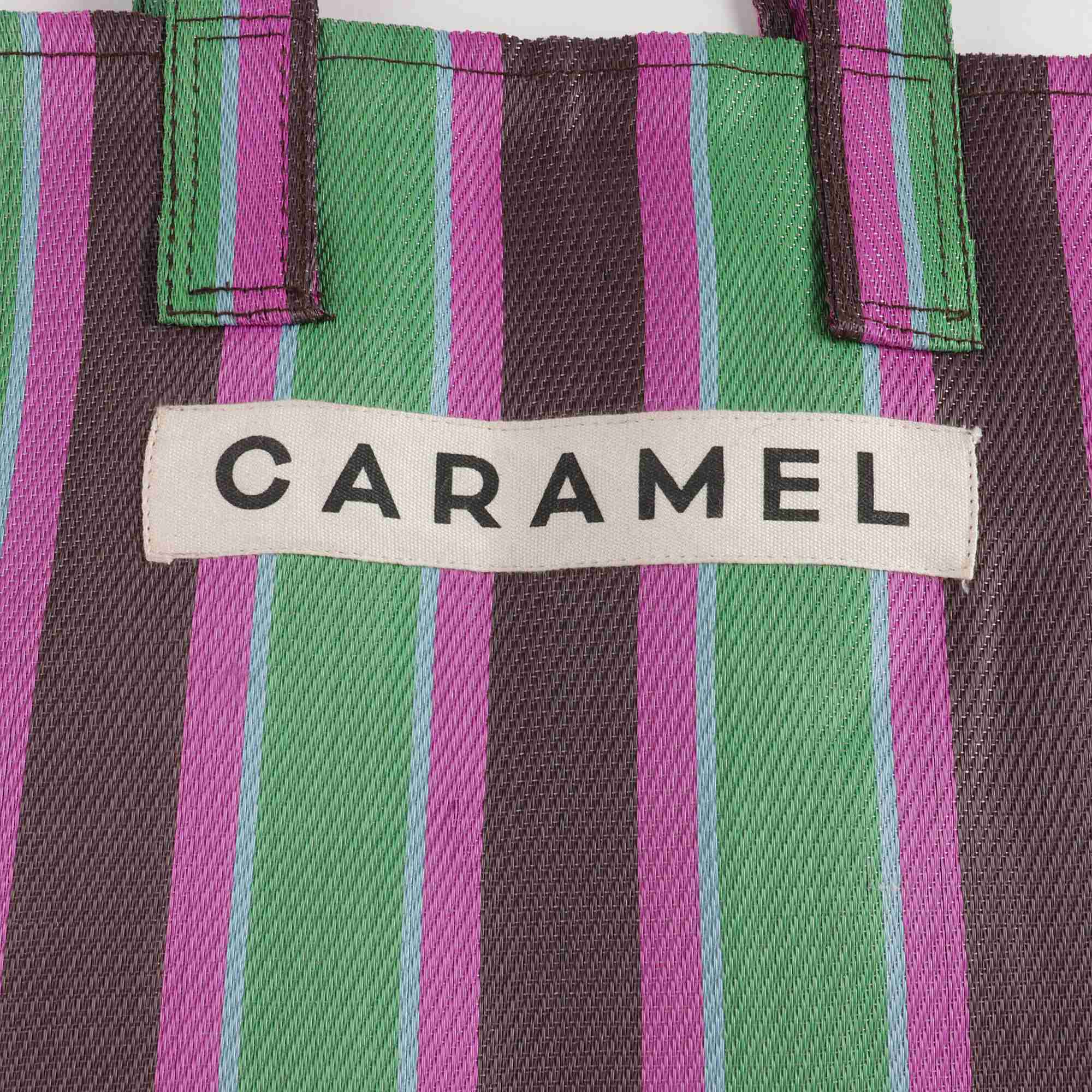 绿色条纹Logo手提袋(39x31cm)