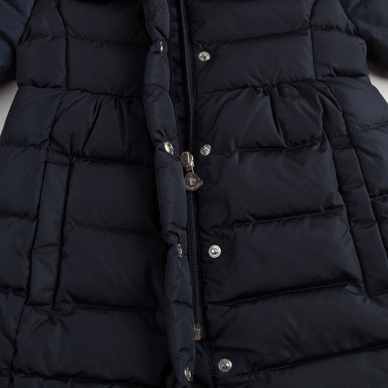Baby Girls Navy Blue Plush Trims Hooded 'Neste'Jacket - CÉMAROSE | Children's Fashion Store - 7