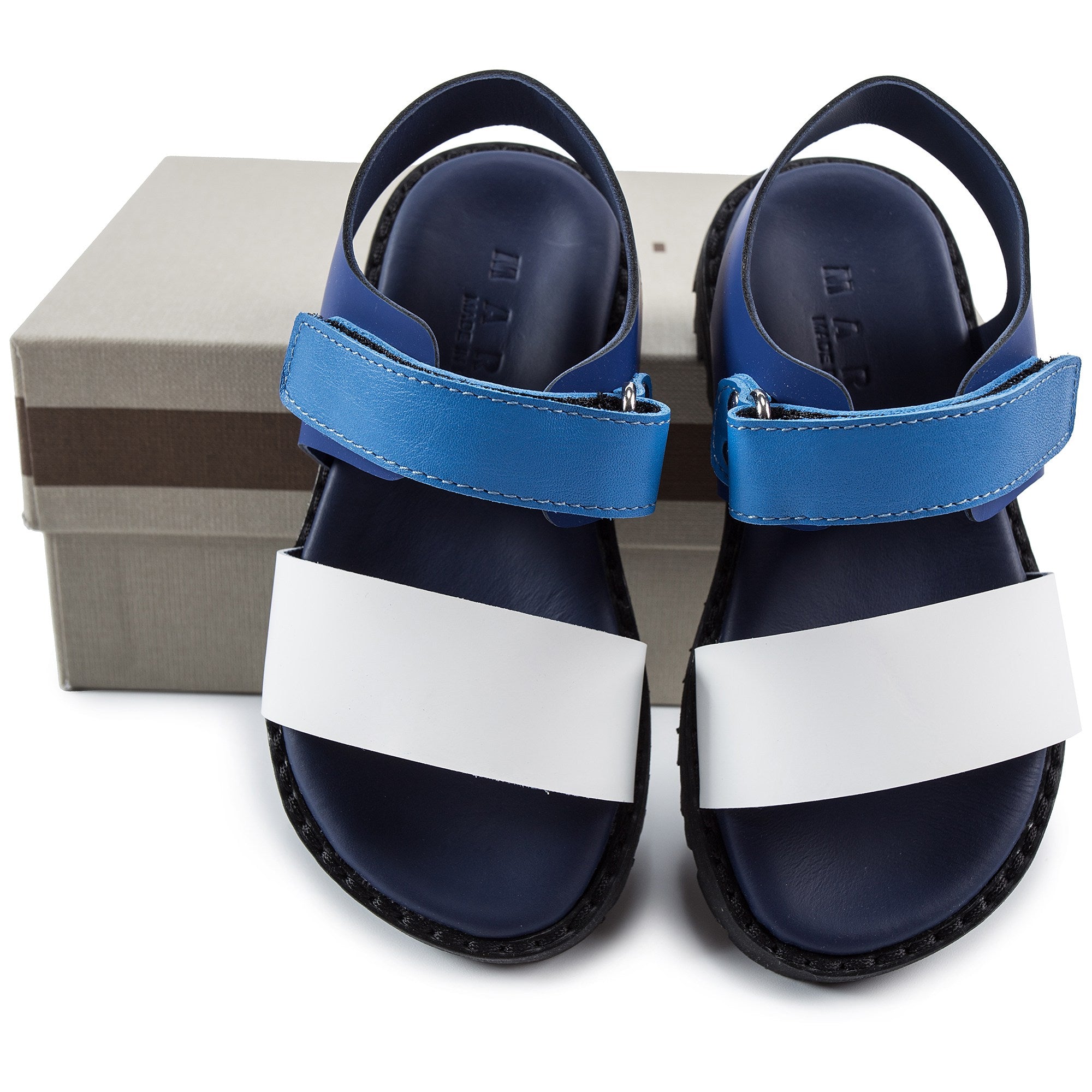 Boys Blue Leather Shoes