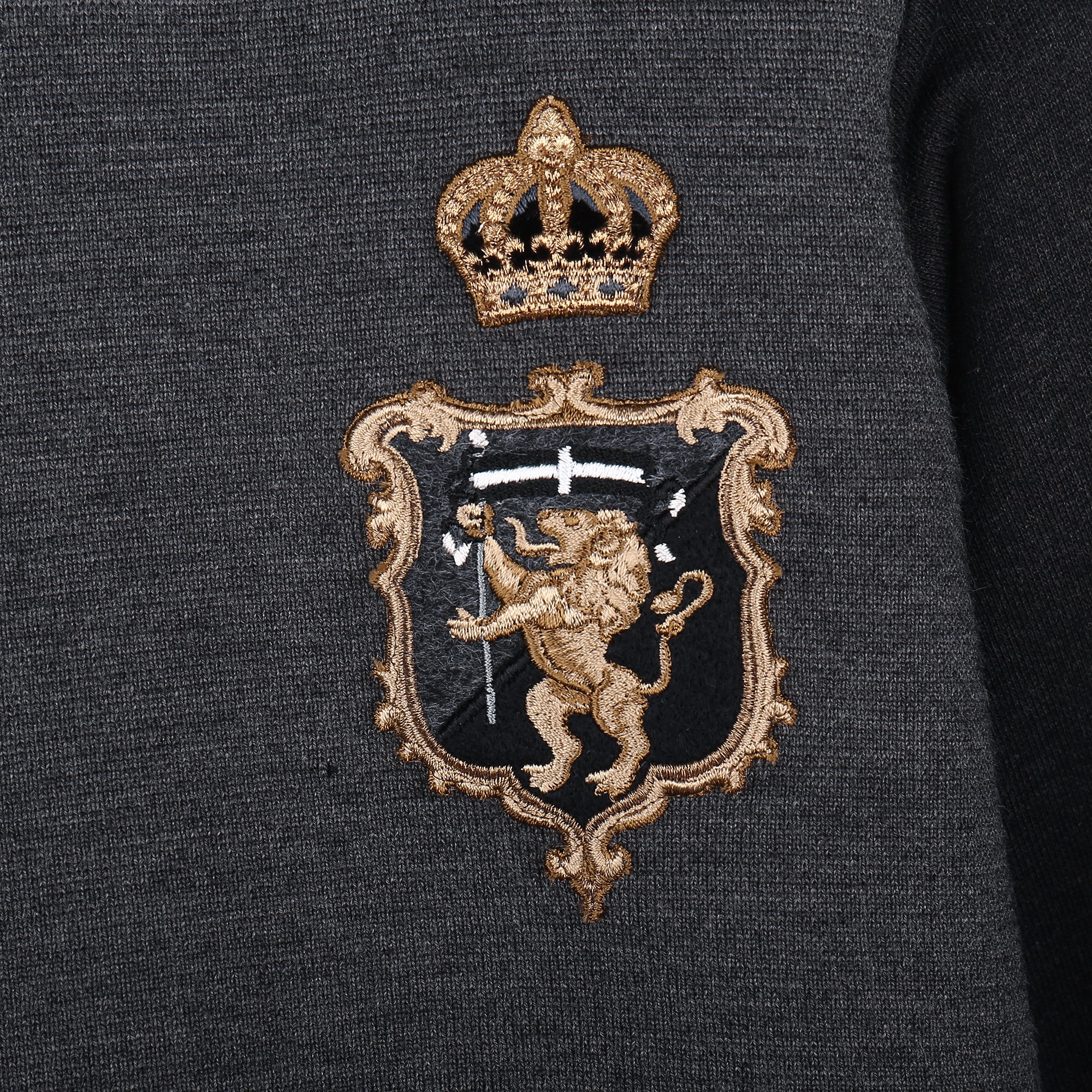 Boys Grey Crown Printed Sweatshirt