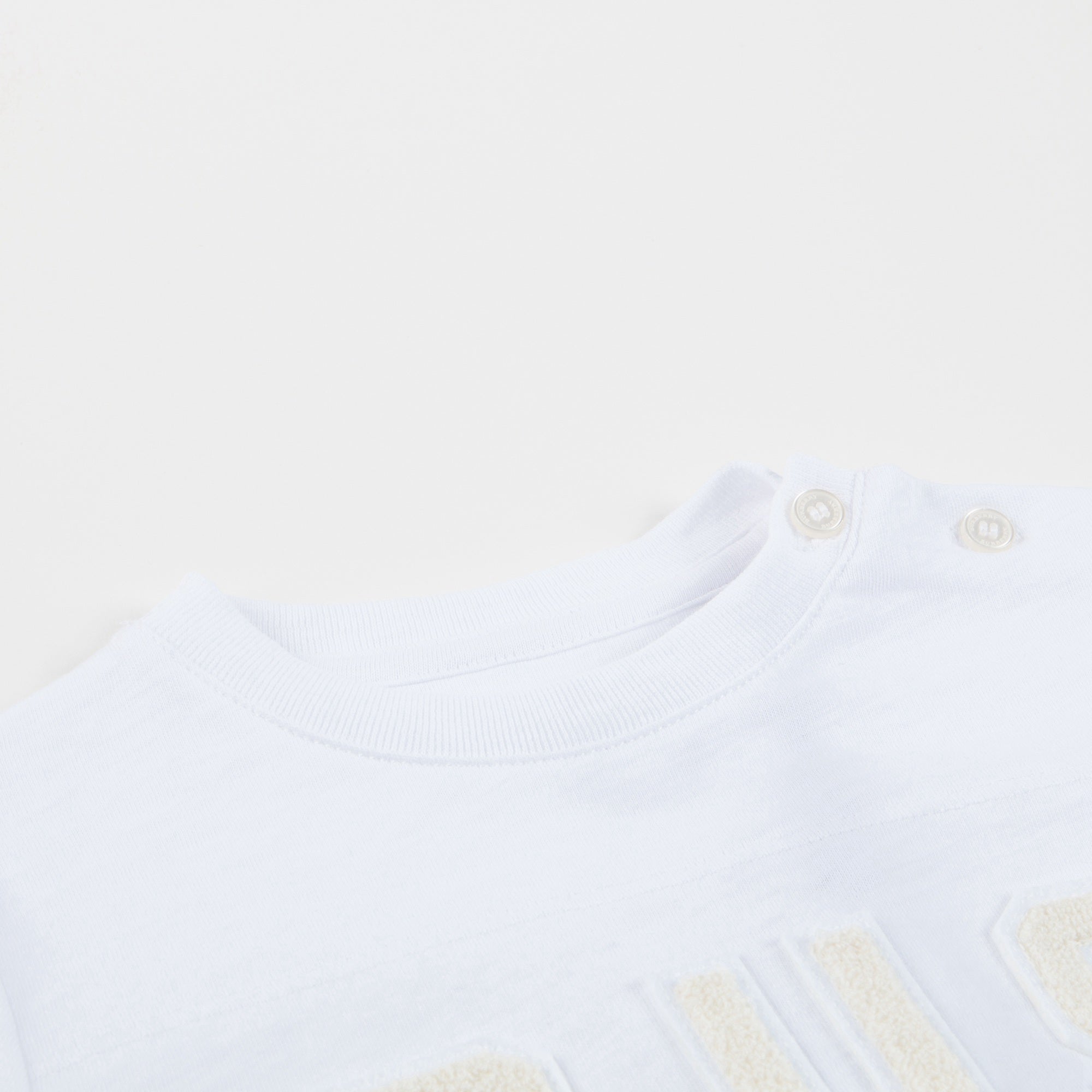 Baby  White  &  Red   Striped   Cotton   T-shirt