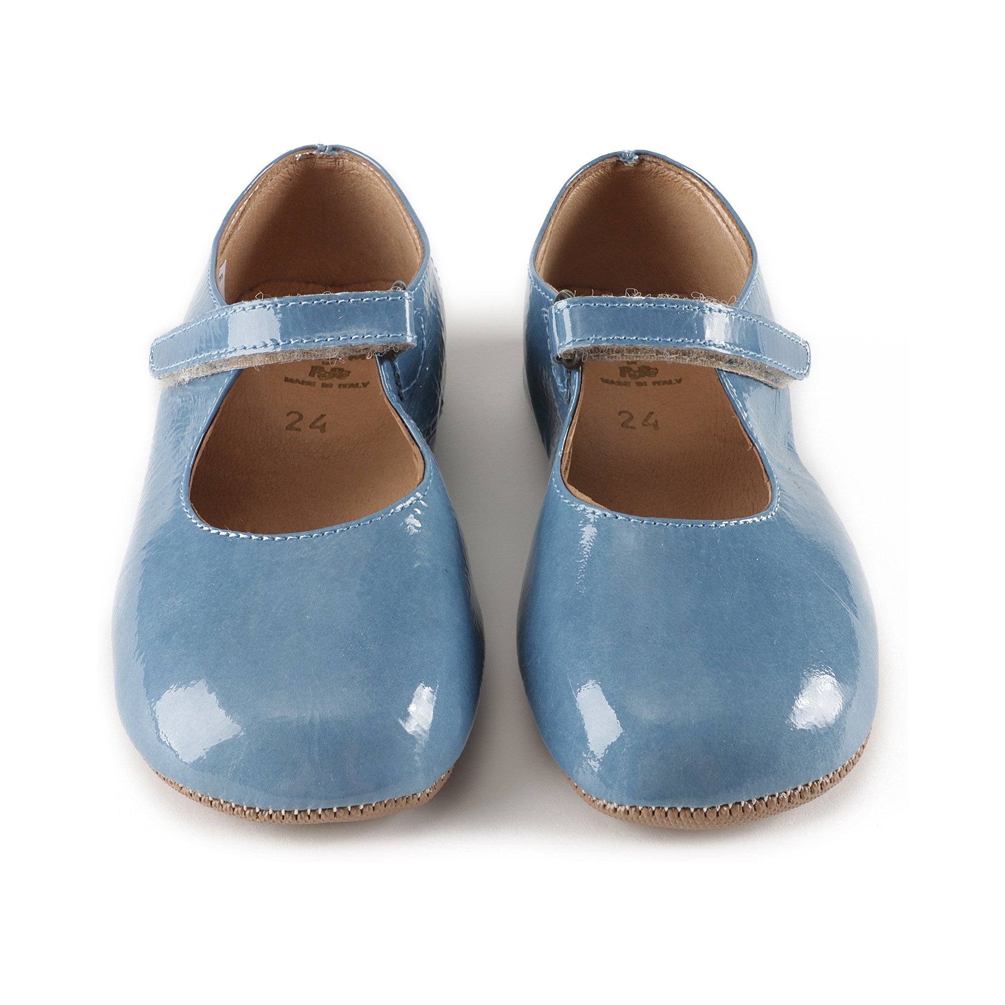 Girls Blue Leather Shoes