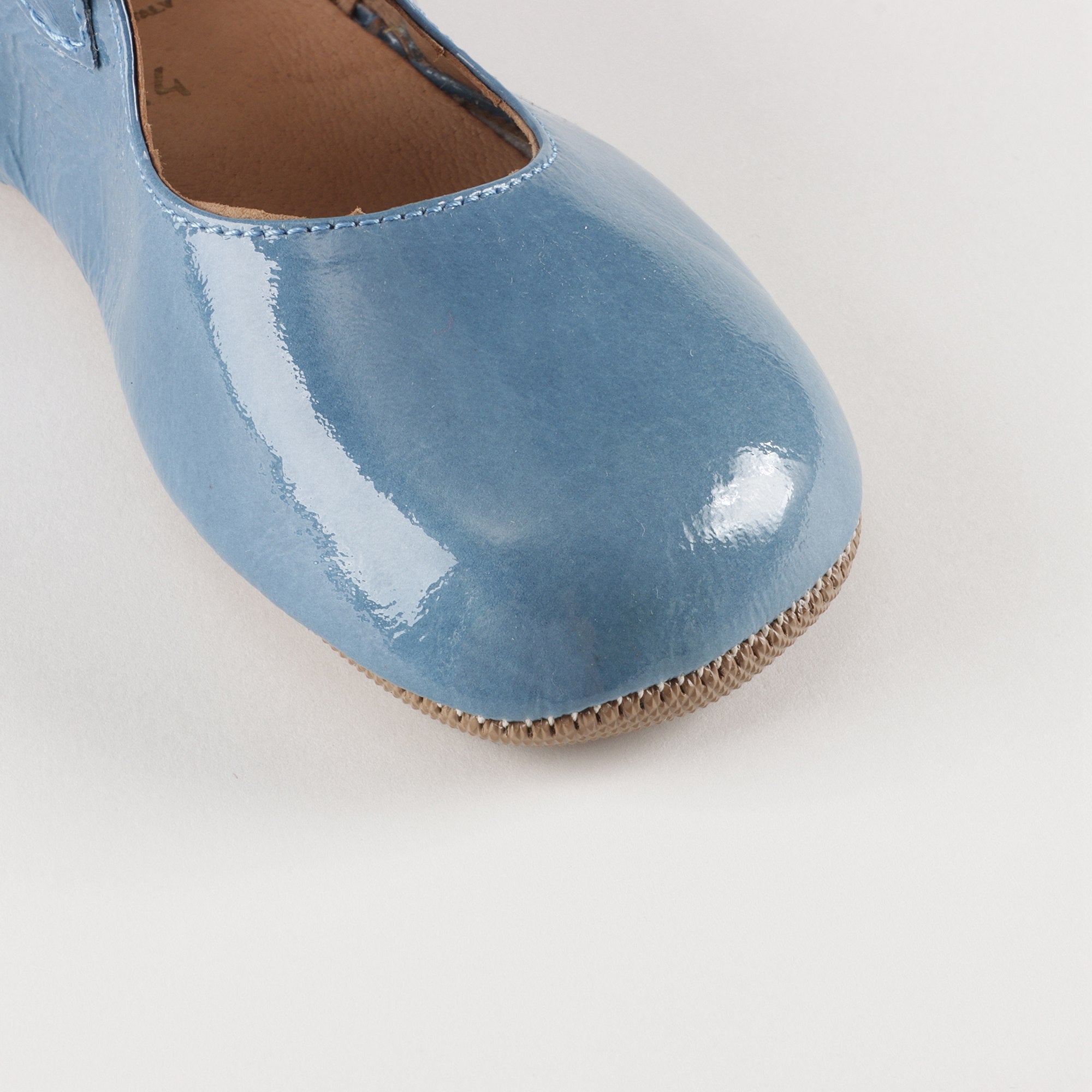 Girls Blue Leather Shoes