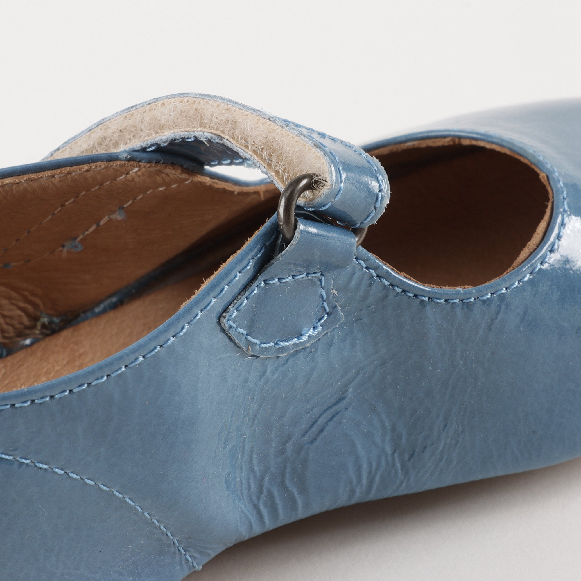 Girls Blue Leather Shoes